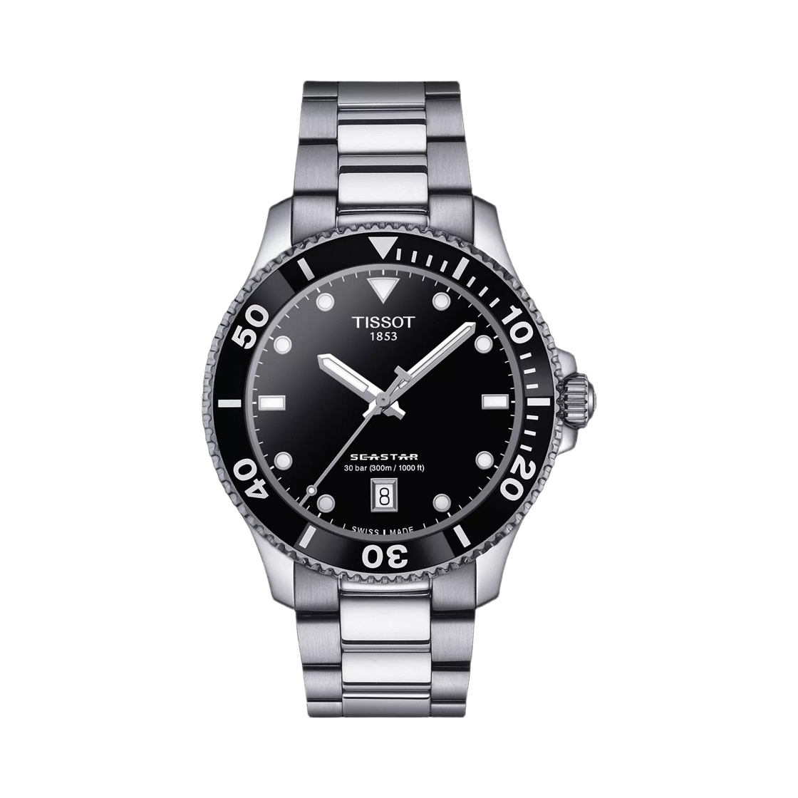 티쏘 씨스타 1000 쿼츠 40mm 스테인리스 스틸 블랙(Tissot Seastar 1000 Quartz 40mm Stainless Steel Black)