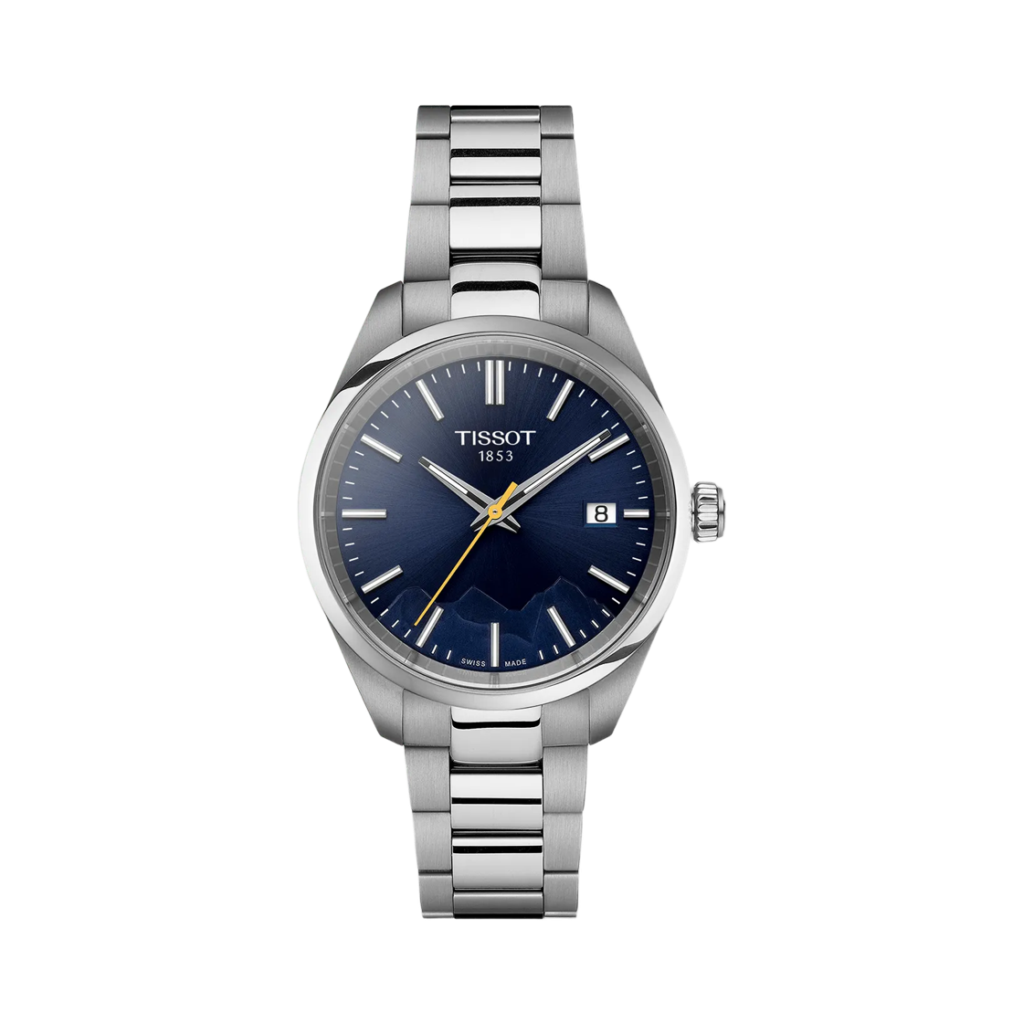 티쏘 PR 100 융프라우 쿼츠 34mm 스테인리스 스틸 블루(Tissot PR 100 Jungfraubahn Quartz 34mm Stainless Steel Blue)