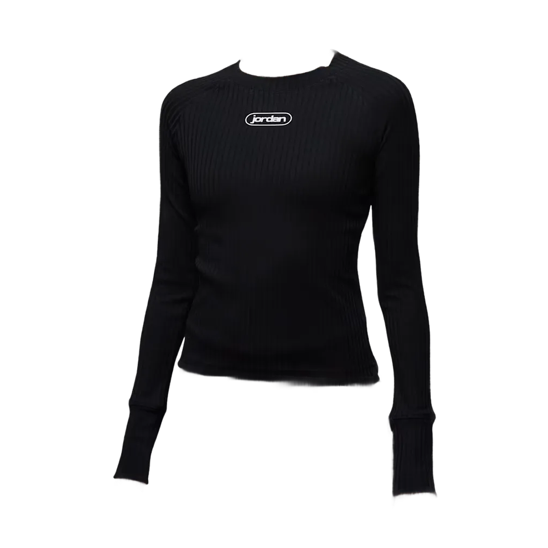 IO9717-010 (W) Jordan Flight Long Sleeve Top Black Sail - Asia