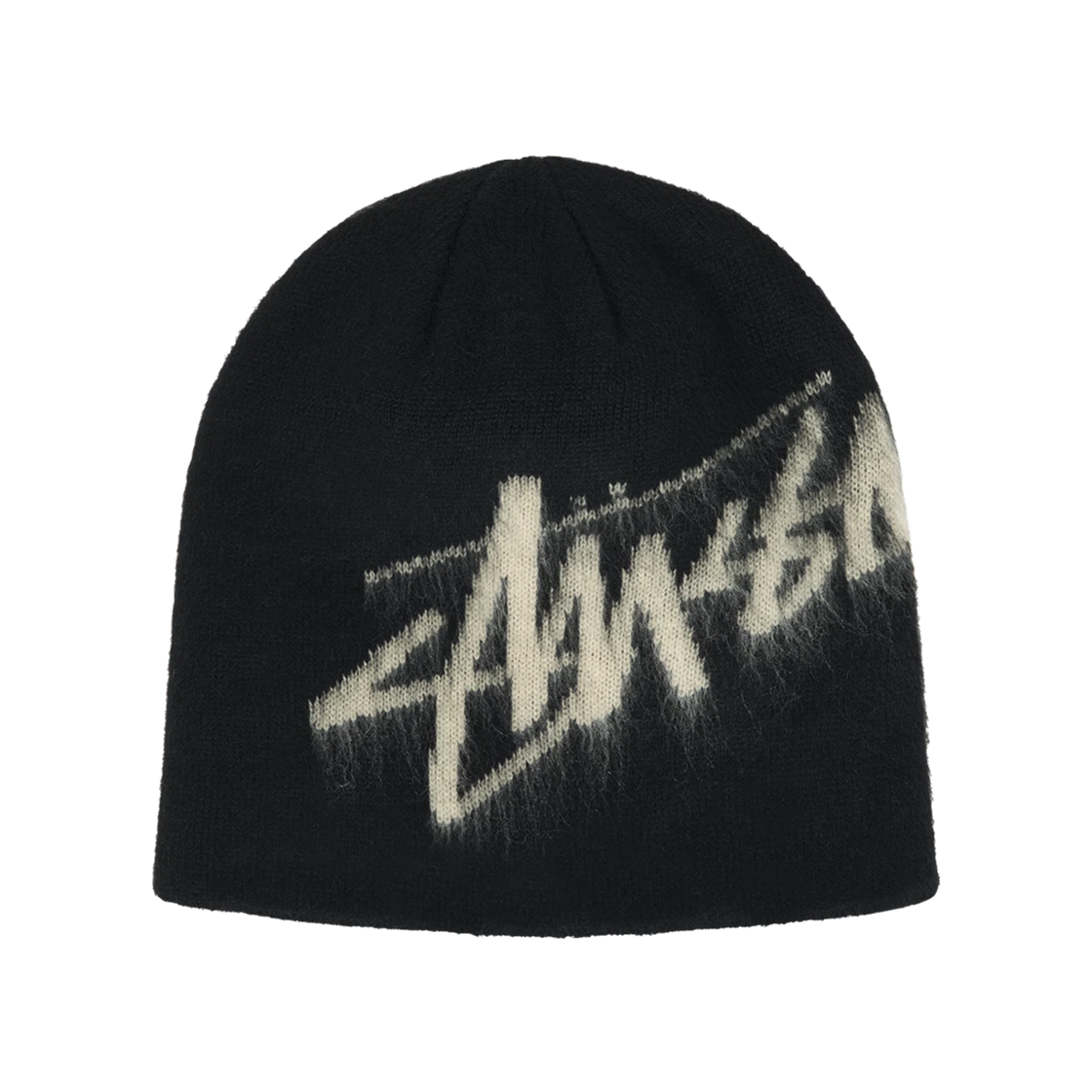 스투시 브러쉬드 아웃 스탁 스컬캡 비니 블랙