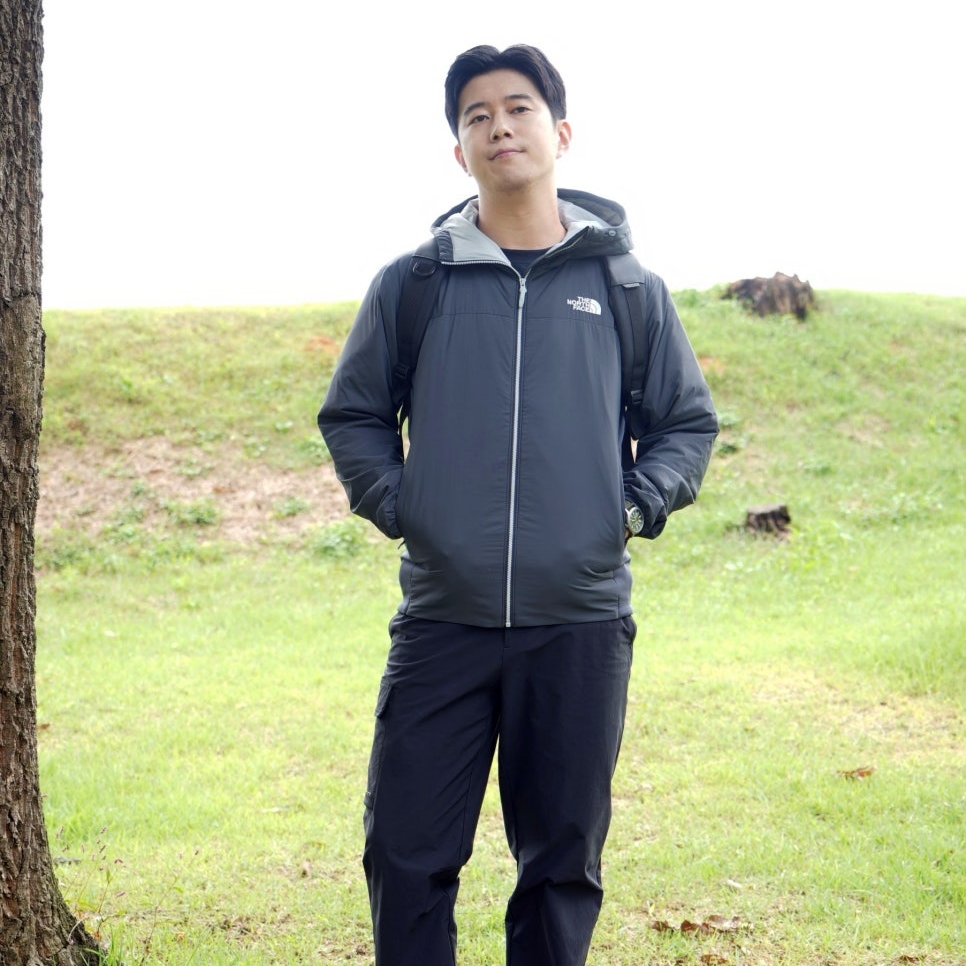 The North Face Bouvet Hoodie Charcoal - 25FW 착용 스타일