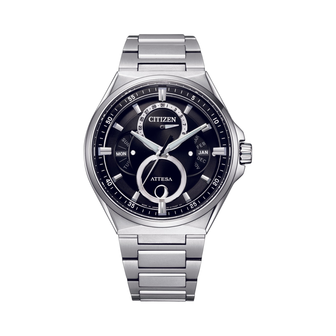시티즌 아테사 에코드라이브 43.6mm 슈퍼 티타늄 블랙 실버(Citizen Attesa Eco-Drive 43.6mm Super Titanium Black Silver) - 1