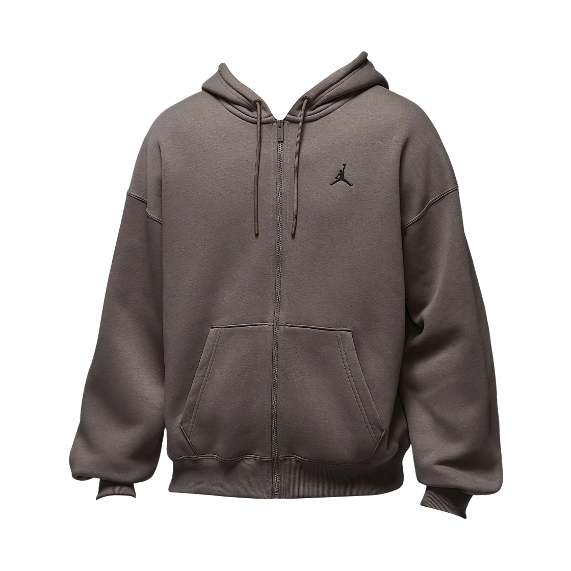 IB7232-040 Jordan Brooklyn Fleece Oversized Full Zip Hoodie Olive Grey Black (IB7232-040)