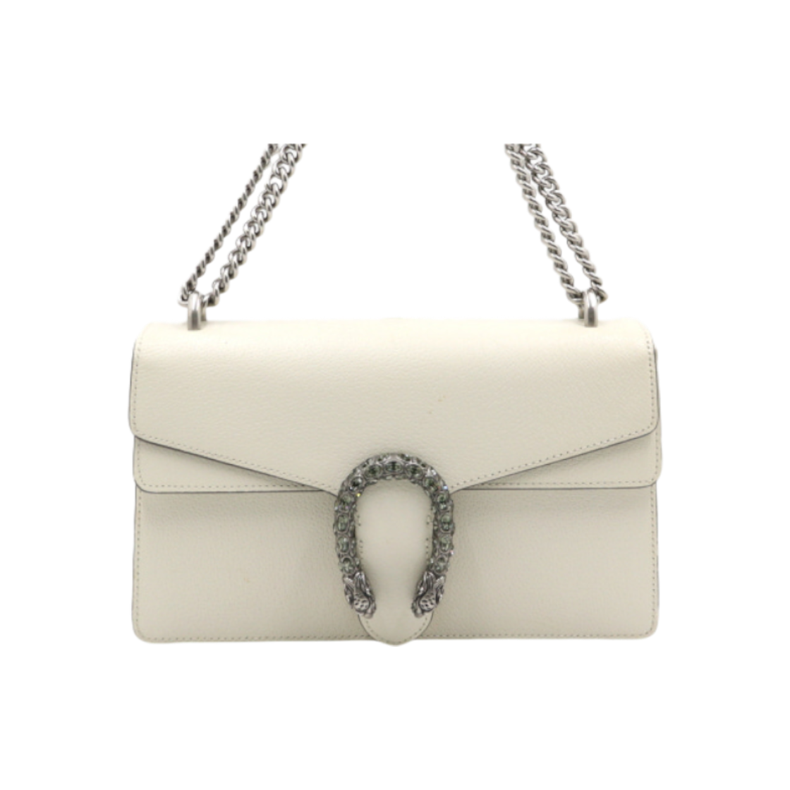 ITARJ5A4U5E6 Gucci Dionysus Small White Leather Chain Shoulder Bag