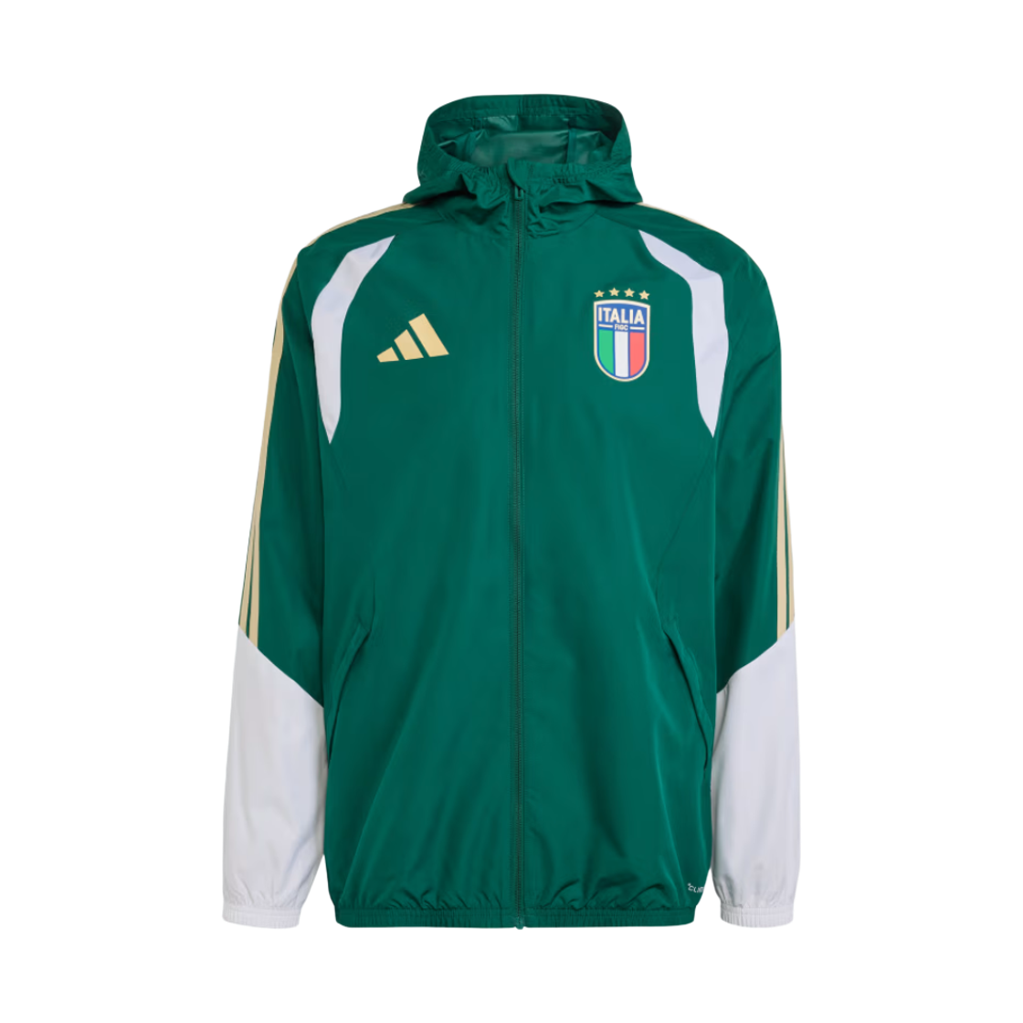 아디다스 이탈리아 26 티로 올 웨더 자켓 컬리지에이트 그린 - US 사이즈 (논 마킹 버전)
