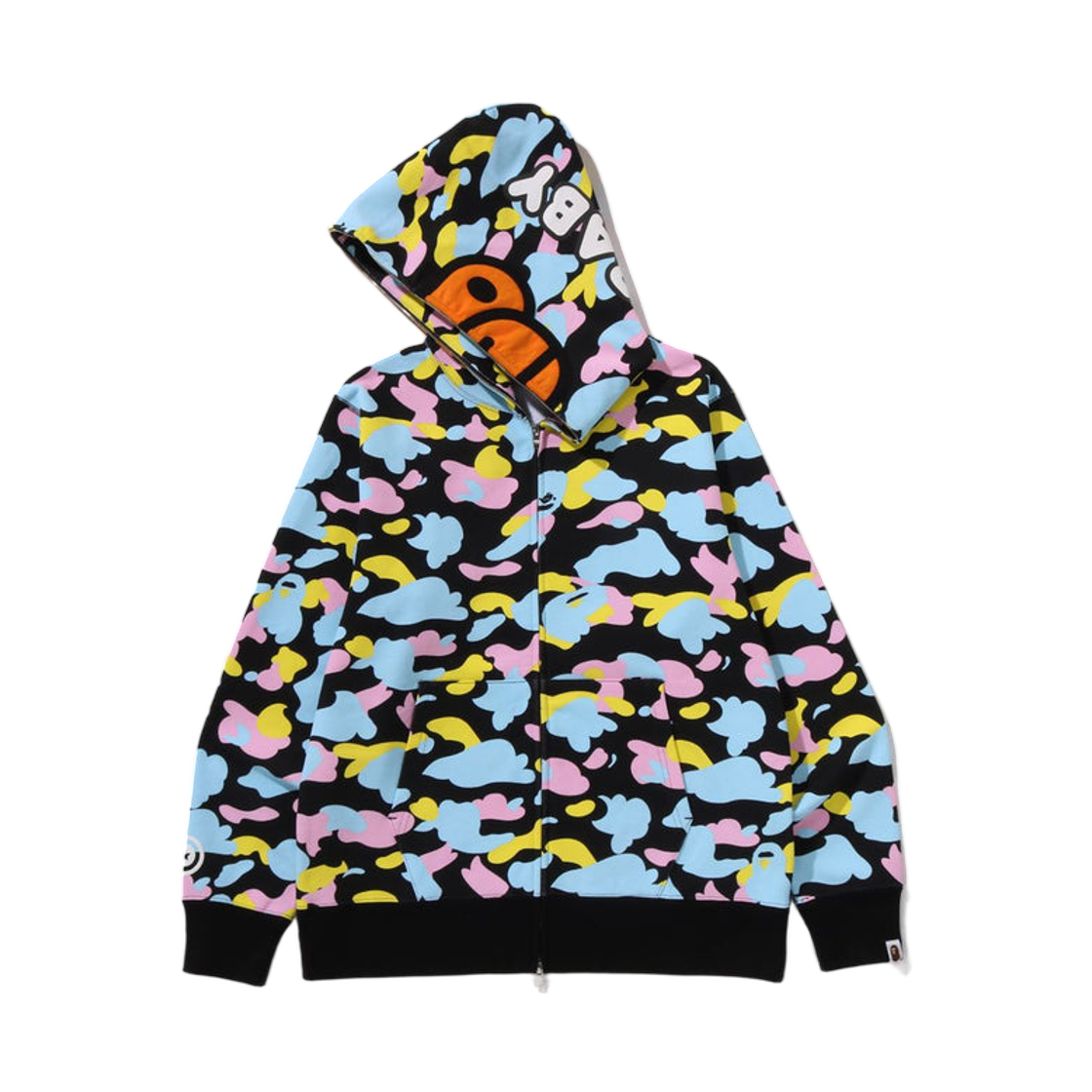 베이프 뉴 멀티 카모 베이비 마일로 레귤러 핏 풀 집 후드 블랙(BAPE New Multi Camo Baby Milo Regular Fit Full Zip Hoodie Black) - 2