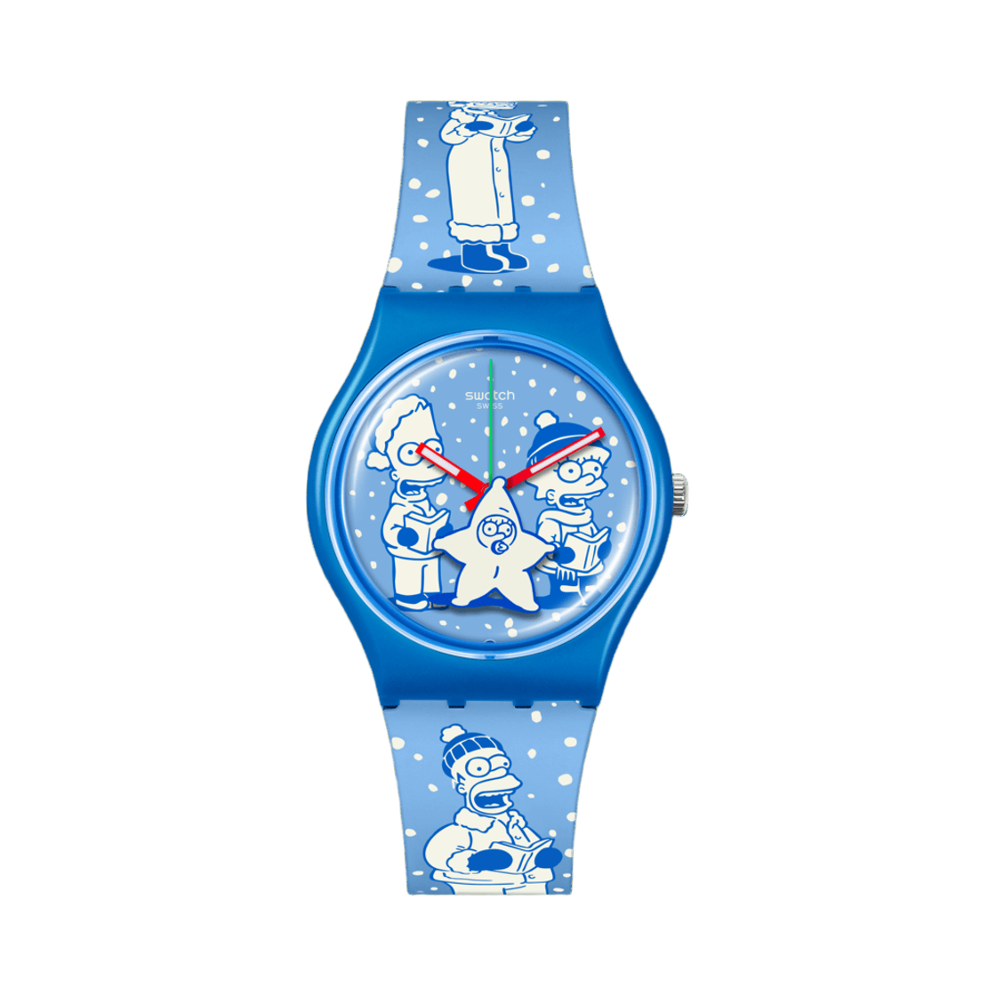 SO28Z126 Swatch x The Simpsons Tidings of Joy 34mm Quartz Blue