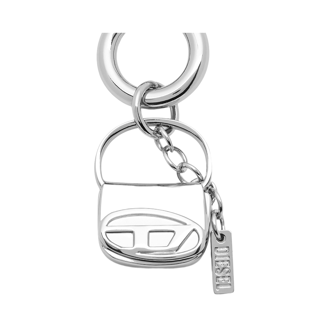 X10811P9137-HA060 Diesel Charm-1dr Metal Charm with Mini 1Dr Charm Silver