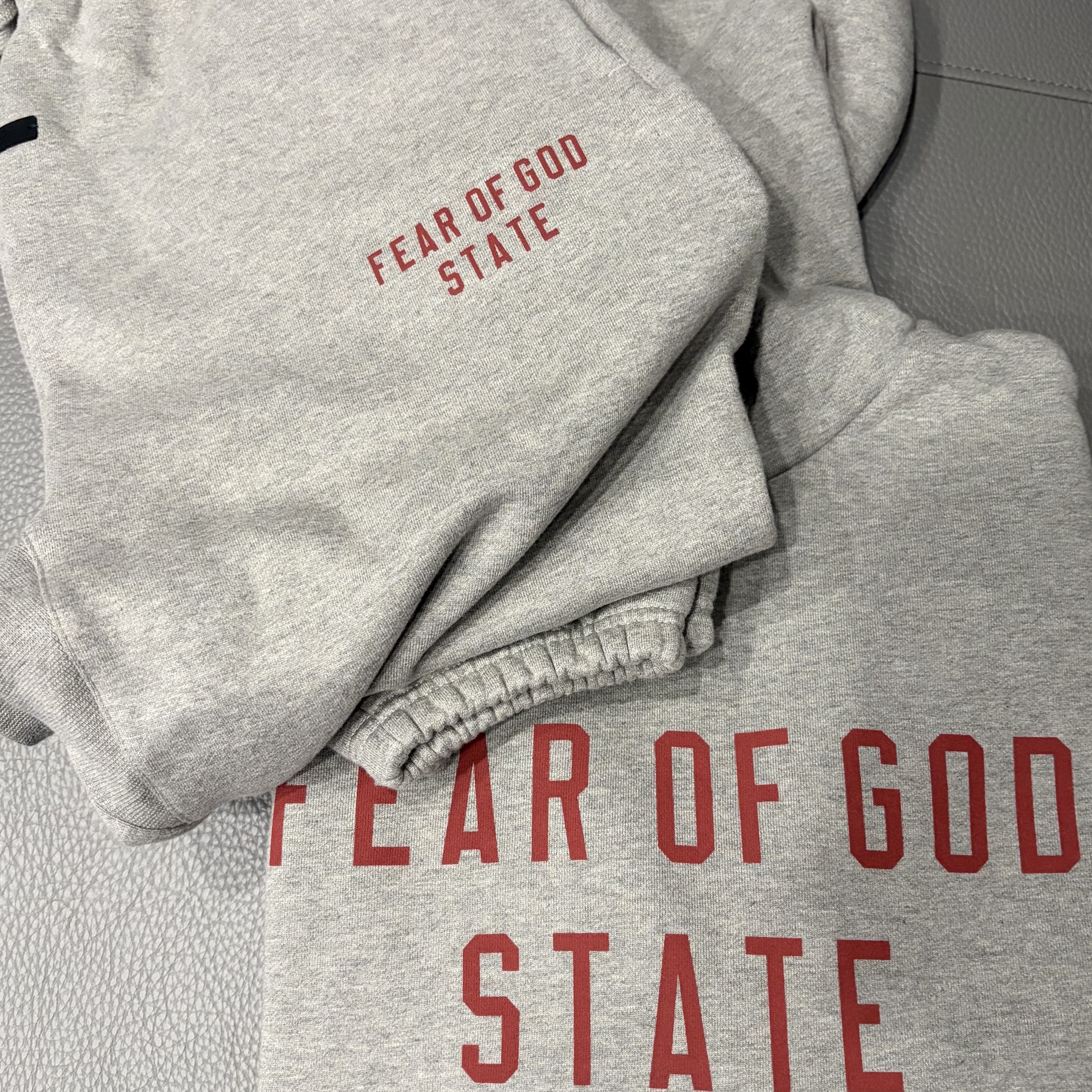 Essentials Fleece Essential State Sweatpant Dark Heather - 24FW, Essentials Fleece State Hoodie Dark Heather - 24FW 착용 스타일