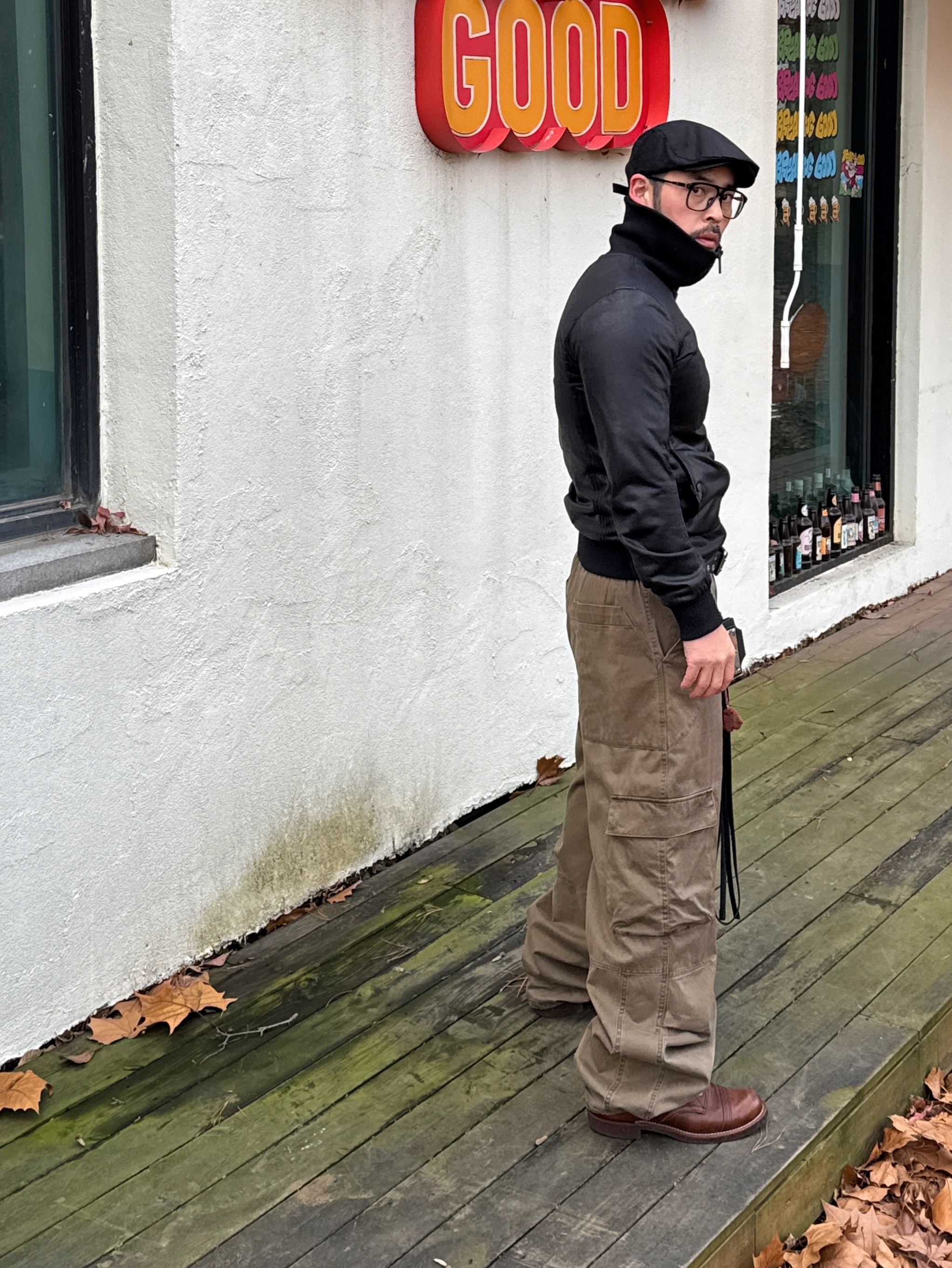 noun Washed Cargo Pants Khaki, Red Wing Iron Ranger 8111 Amber Harness - D 착용 스타일 - 3
