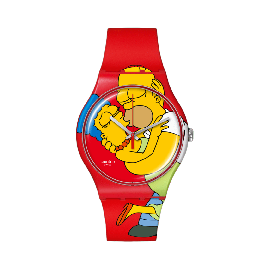 SO29Z120 Swatch x The Simpsons Sweet Embrace 41mm Quartz Red