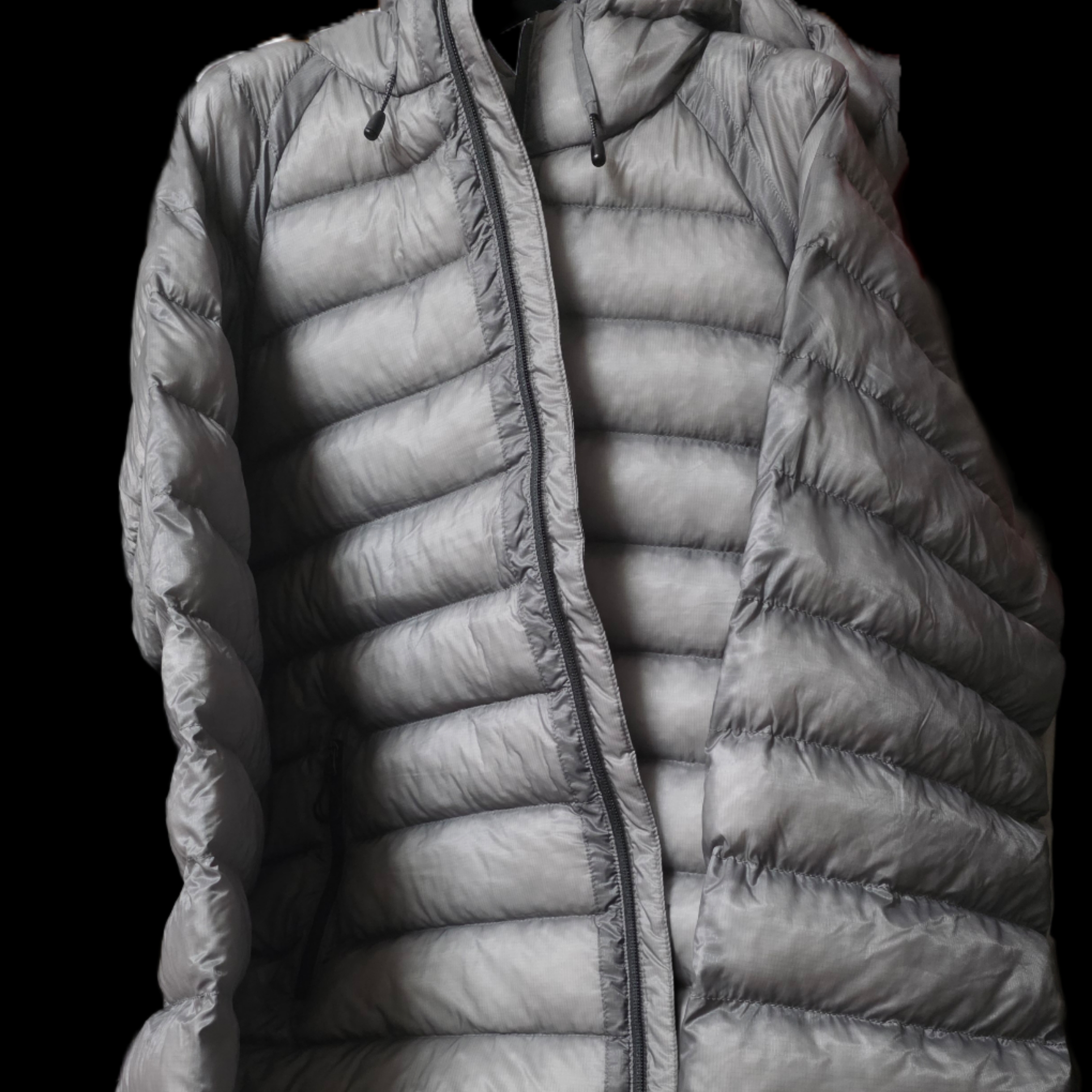 Suare women light seashell padded jumper gray 착용 스타일
