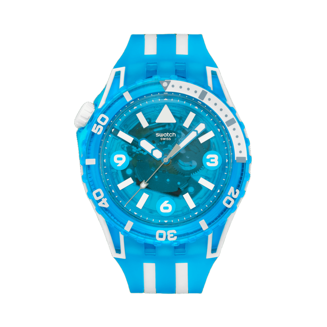 SSCU09S100 Swatch Blue Fire 44mm Quartz Blue