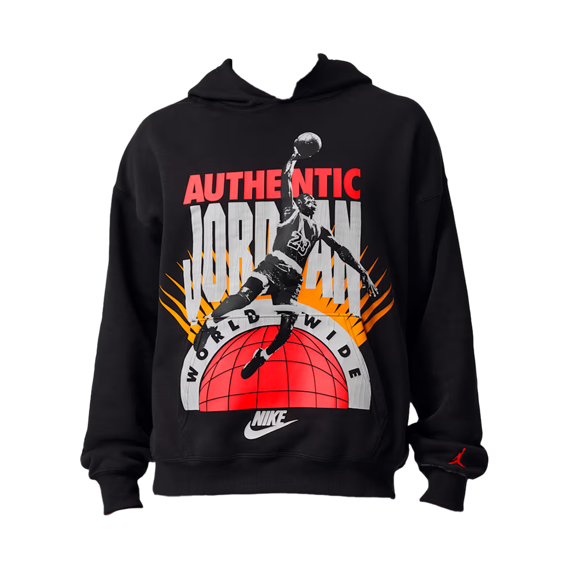 조던 브루클린 플리스 풀오버 후드 오프 누아르 인프라레드 23 (IF1843-045)(Jordan Brooklyn Fleece Pullover Hoodie Off Noir Infrared 23 (IF1843-045)) - 1