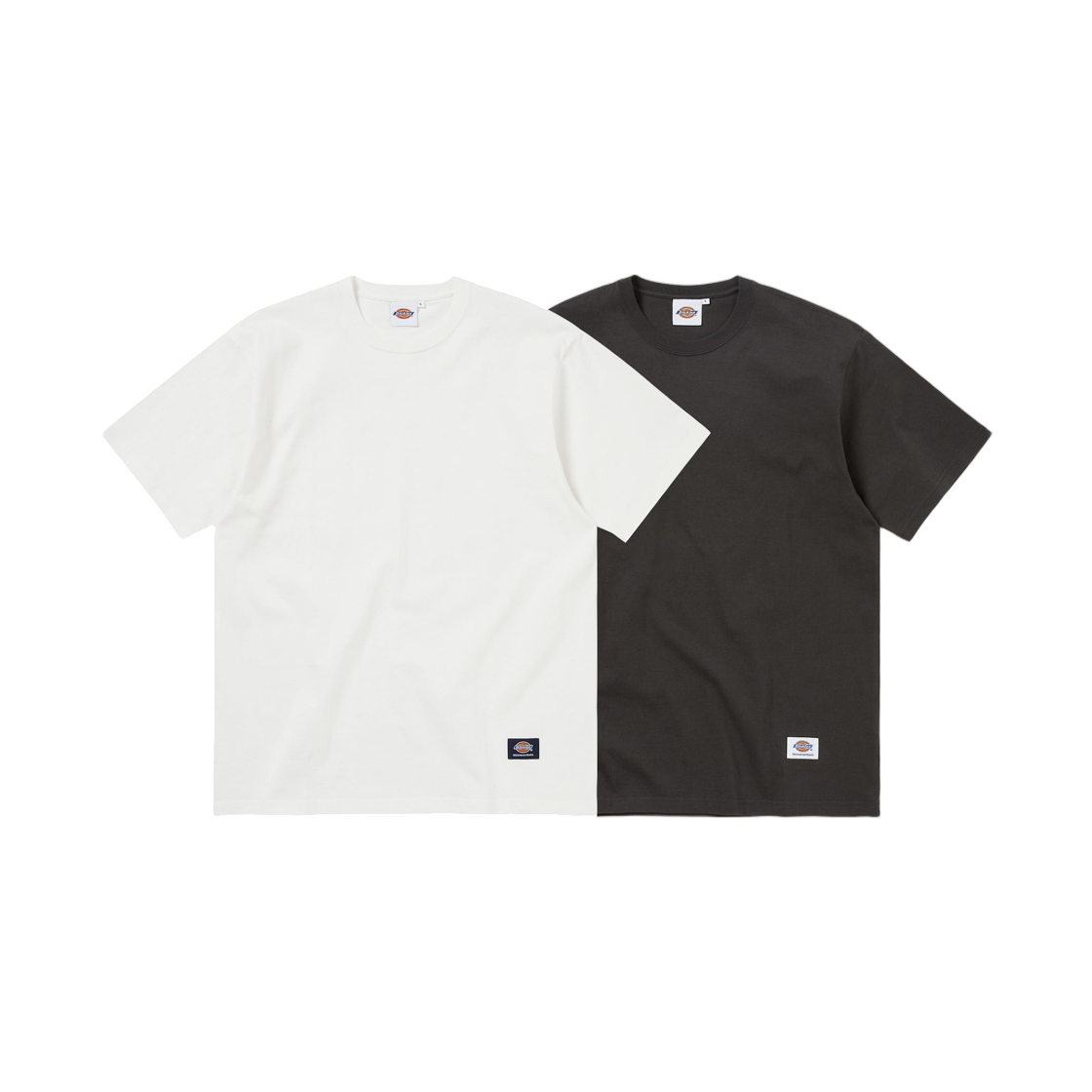 디스이즈네버댓 x 디키즈 티셔츠 화이트 차콜 (2개입)(Thisisneverthat x Dickies T-shirt White Charcoal (2 Pack))