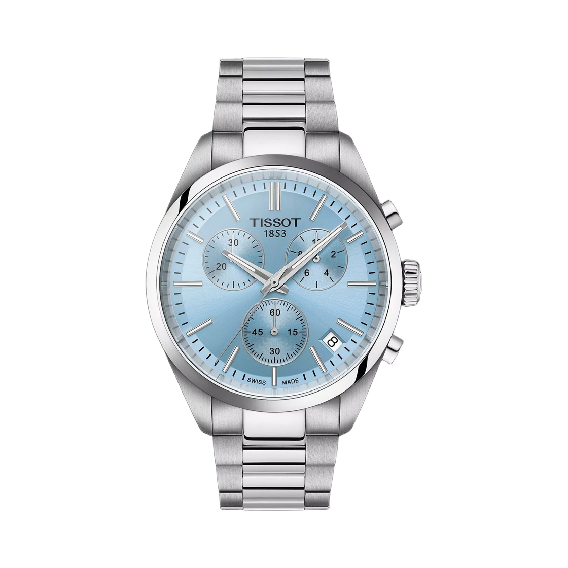T1504171135100 Tissot PR 100 Chronograph Quartz 40mm Stainless Steel Ice Blue