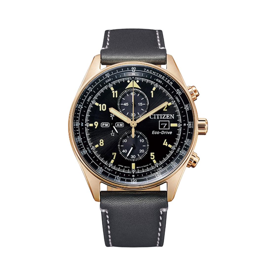 시티즌 에코드라이브 43mm 카프 레더 블랙(Citizen Eco-Drive 43mm Calf Leather Black) - 1
