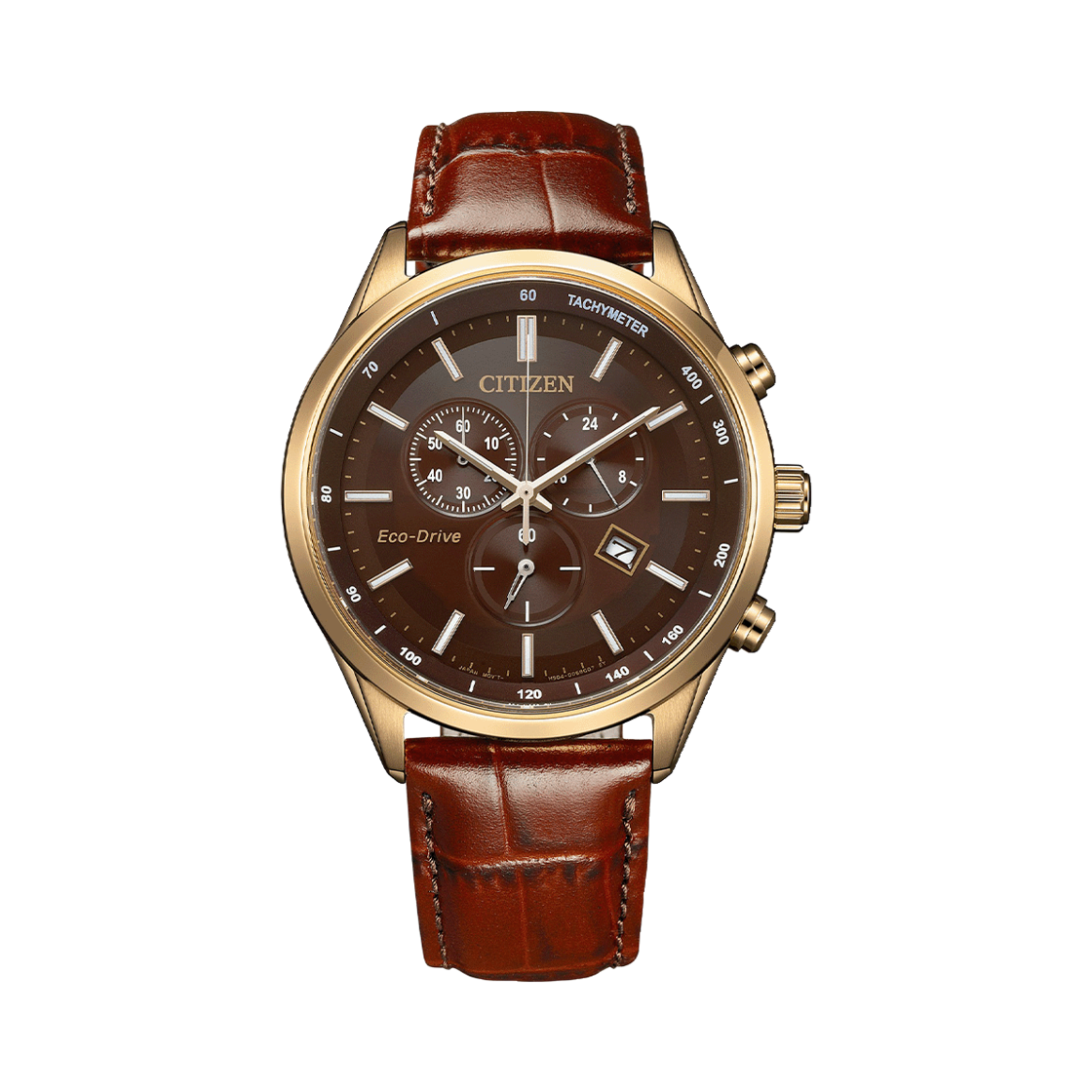 시티즌 크로노그래프 에코드라이브 42mm 카프 레더 브라운(Citizen Chronograph Eco-Drive 42mm Calf Leather Brown) - 1