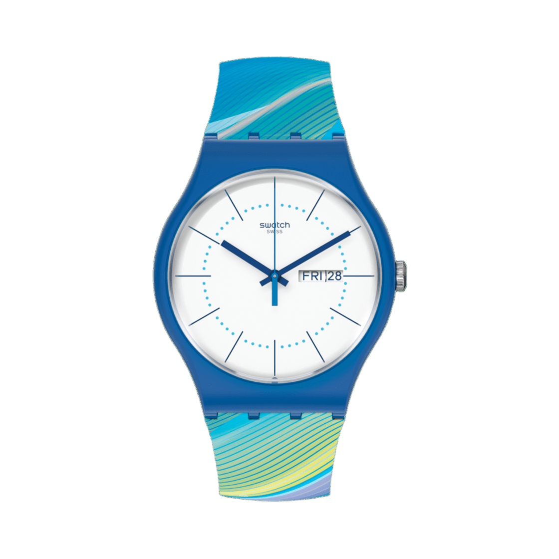 스와치 차이니즈 윈터 시너리 41mm 쿼츠 블루 화이트(Swatch Chinese Winter Scenery 41mm Quartz Blue White) - 1