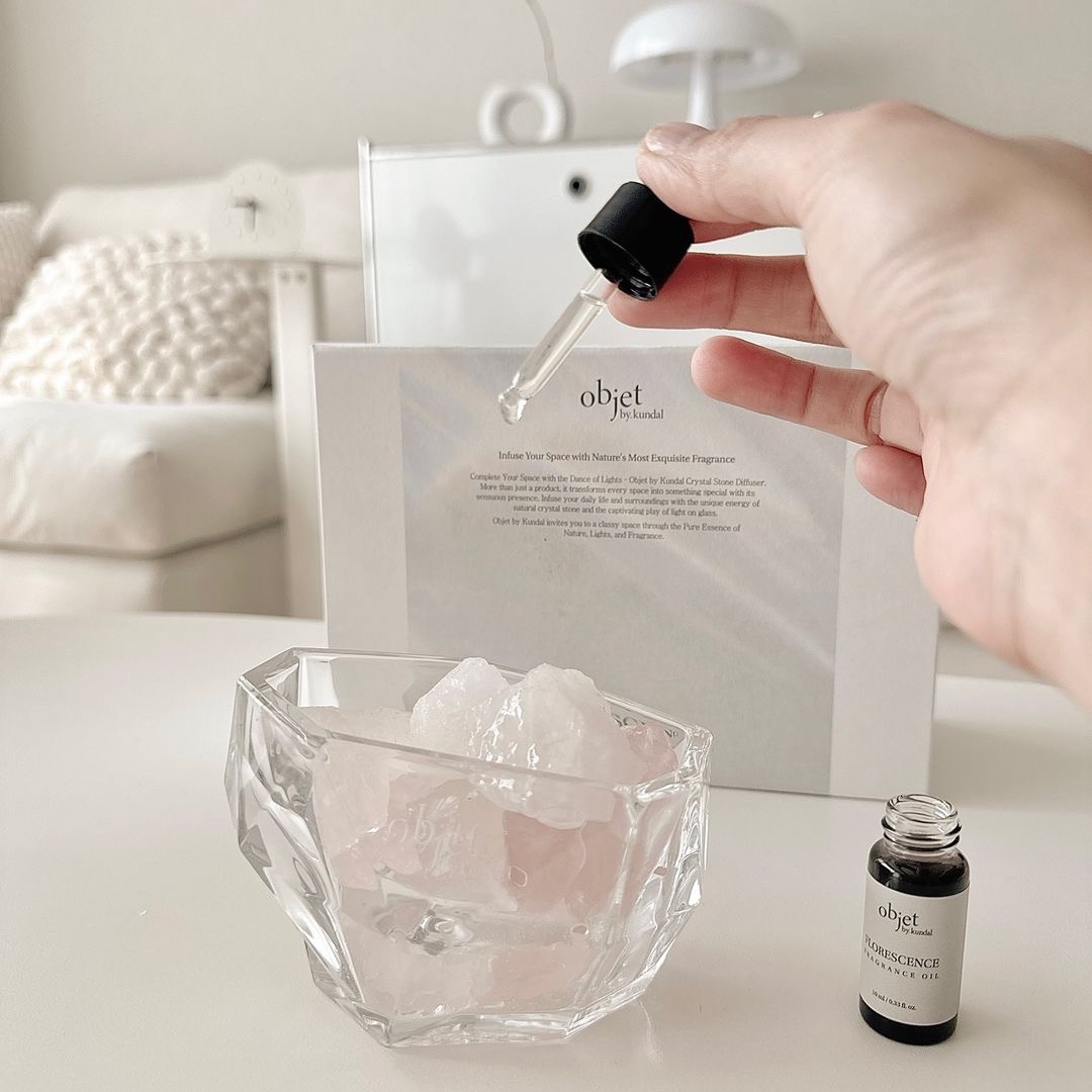 objet by kundal Perfume Crystal Stone Diffuser gift set 착용 스타일