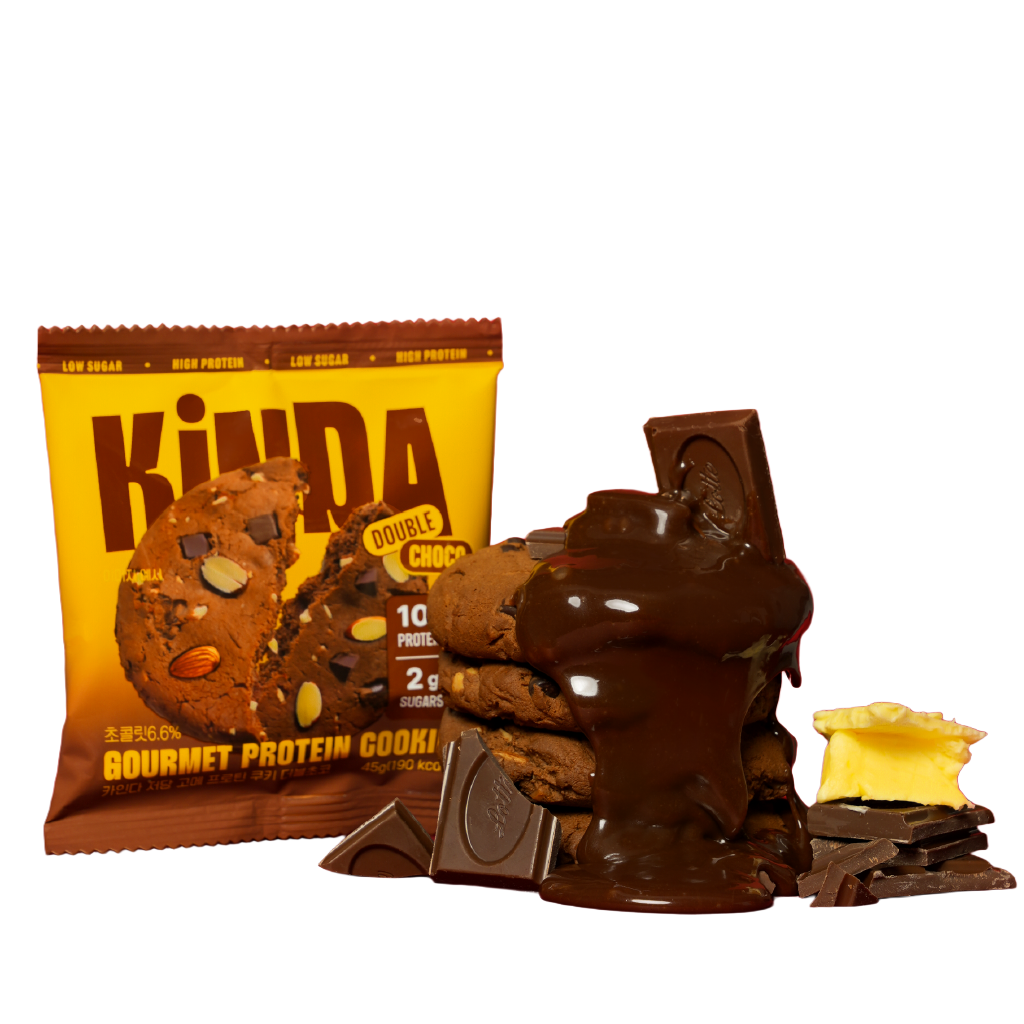 카인다바이트 저당 고메 프로틴 쿠키 더블초코 1박스 (8개입)(Kindabite Low Sugar Gourmet Protein Cookie Double Choco 1Box (8ea)) - 2