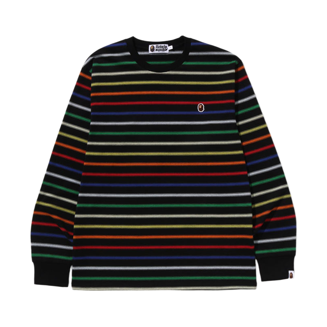 - BAPE Gradient Rainbow Stripe One Point Regular Fit L/S T-Shirt Multi