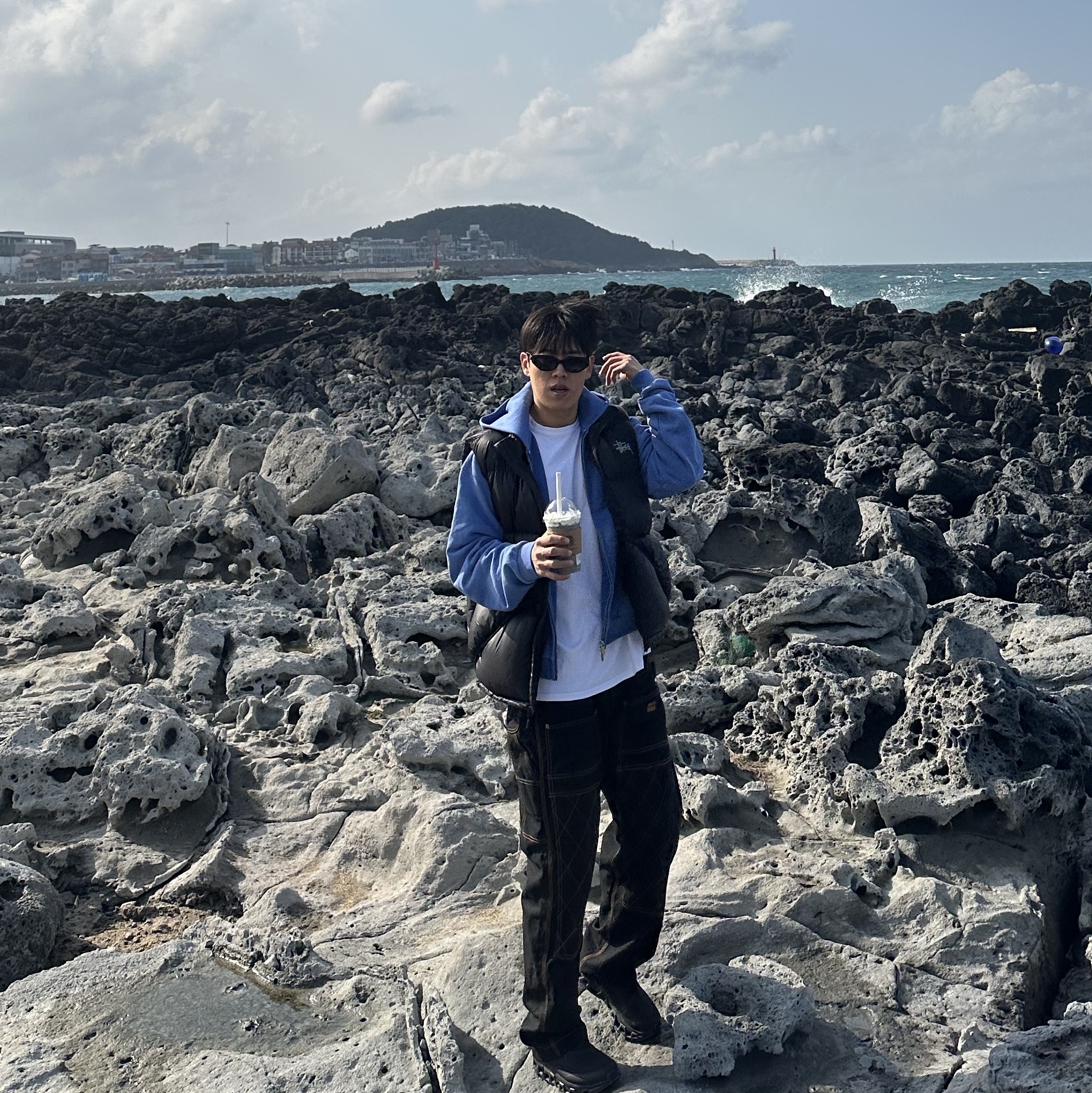 Kapital Thin Canvas Lumber Pants Black, Gentle Monster Rococo 01 Black 착용 스타일 - 2