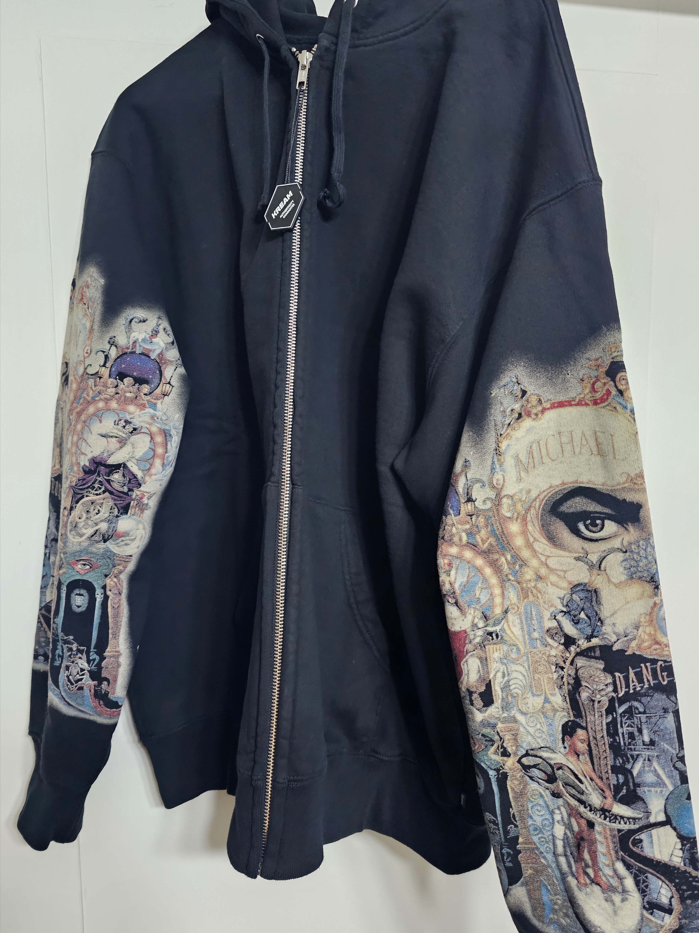 Supreme x Michael Jackson Dangerous Zip Up Hooded Sweatshirt Black - 25FW 착용 스타일