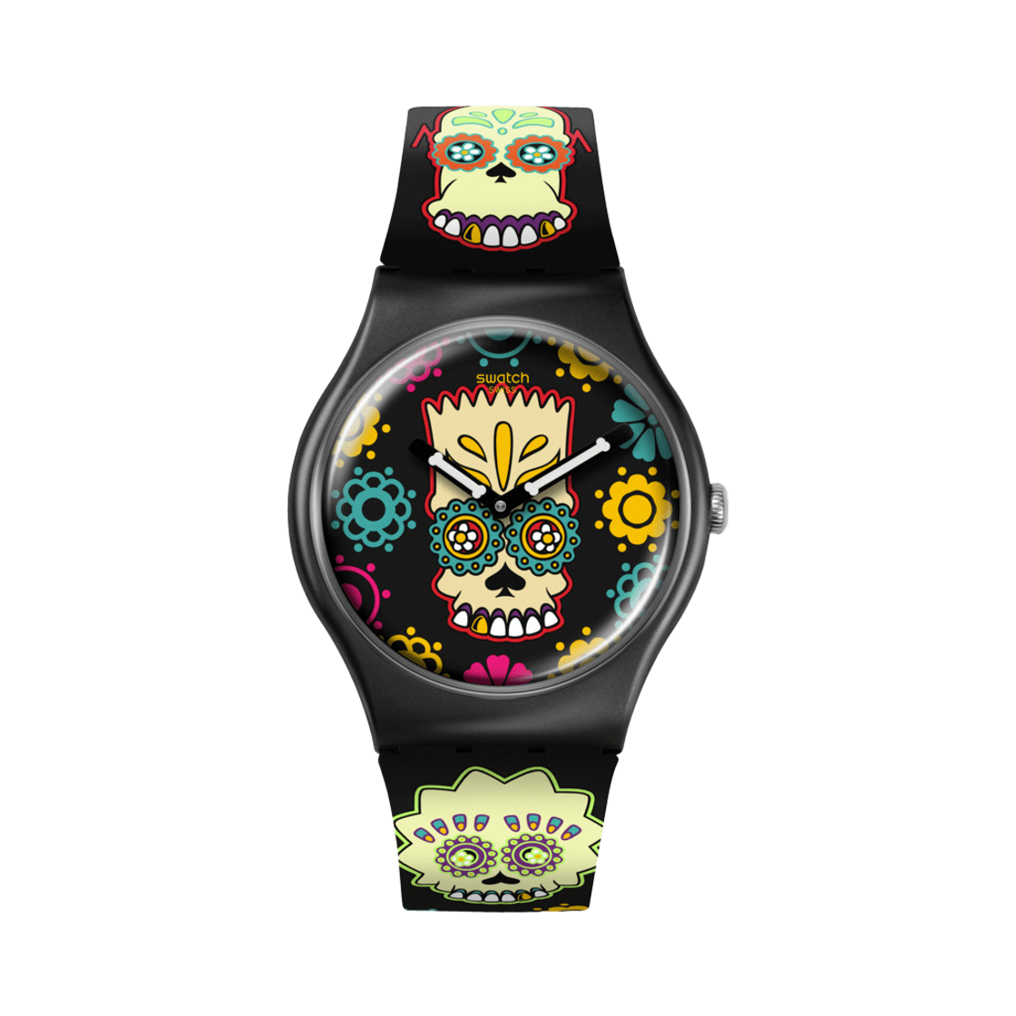 스와치 D'OH 오브 더 데드 41mm 쿼츠 블랙(Swatch D'OH Of The Dead 41mm Quartz Black) - 1