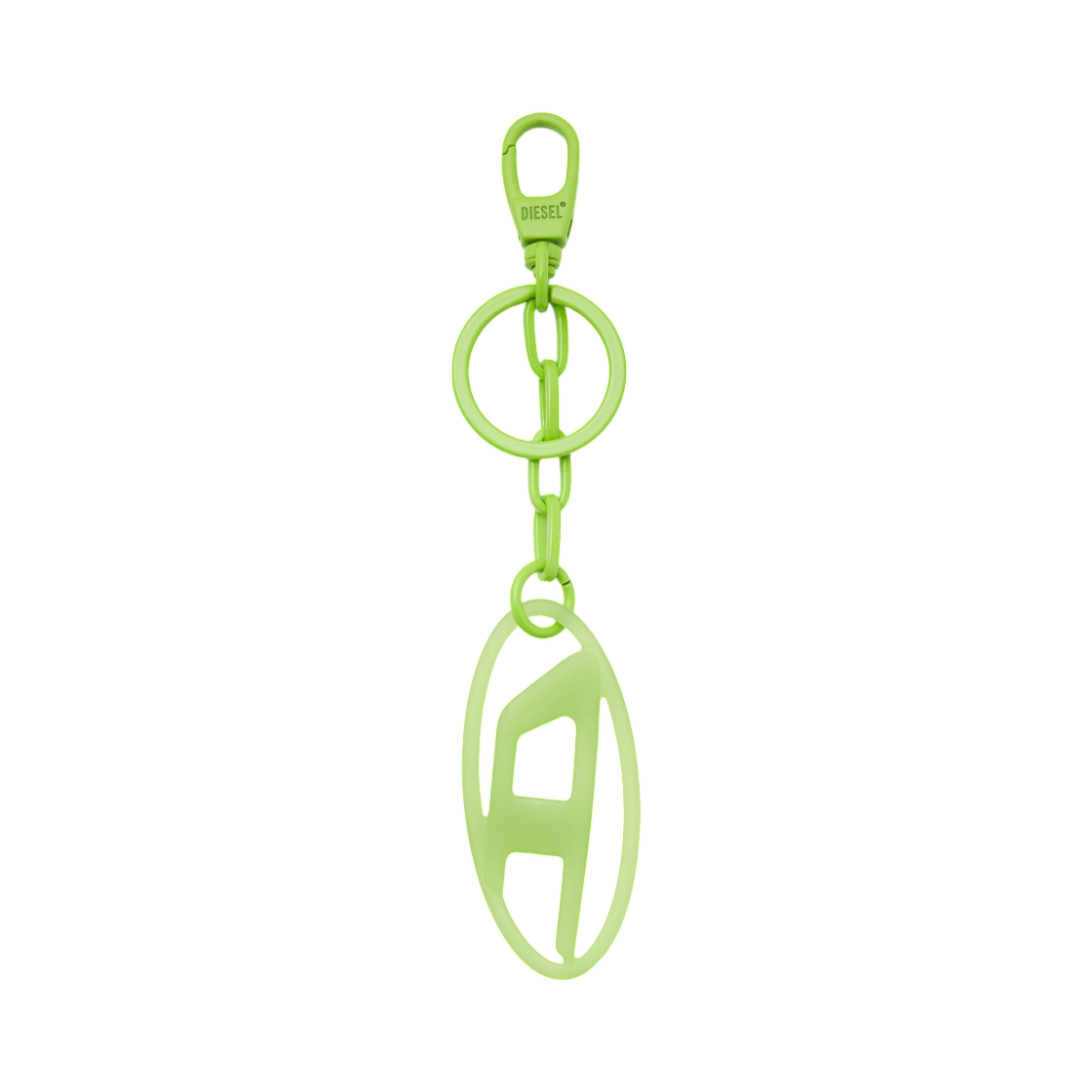 디젤 오발 D 참 키링 메탈 앤 레진 그린(Diesel Oval D Charm Key Ring In Metal and Resin Green) - 1