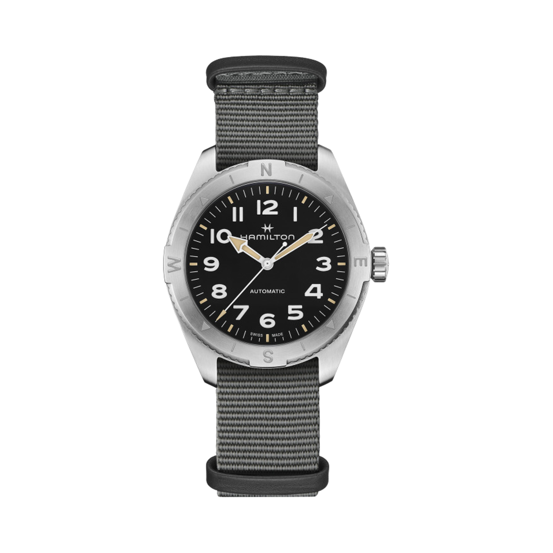 H70315930 Hamilton Khaki Field Expedition Auto 41mm Stainless Steel Nato Strap Grey Black