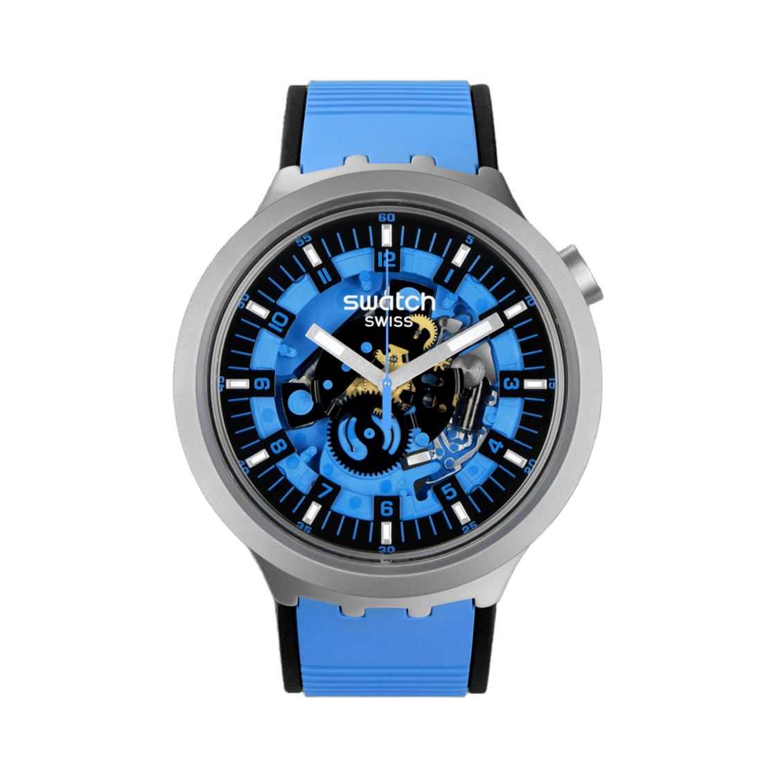 SB07S106 Swatch Azure Blue Daze 47mm Quartz Blue