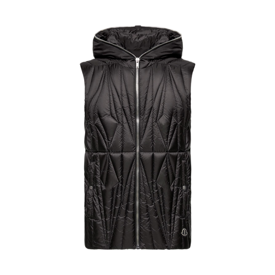 몽클레르 x 릭 오웬스 지오카모 집락 후드 다운 베스트 토프 - 26SS(Moncler x Rick Owens Geocamo Ziplock Hooded Down Vest Taupe - 26SS)