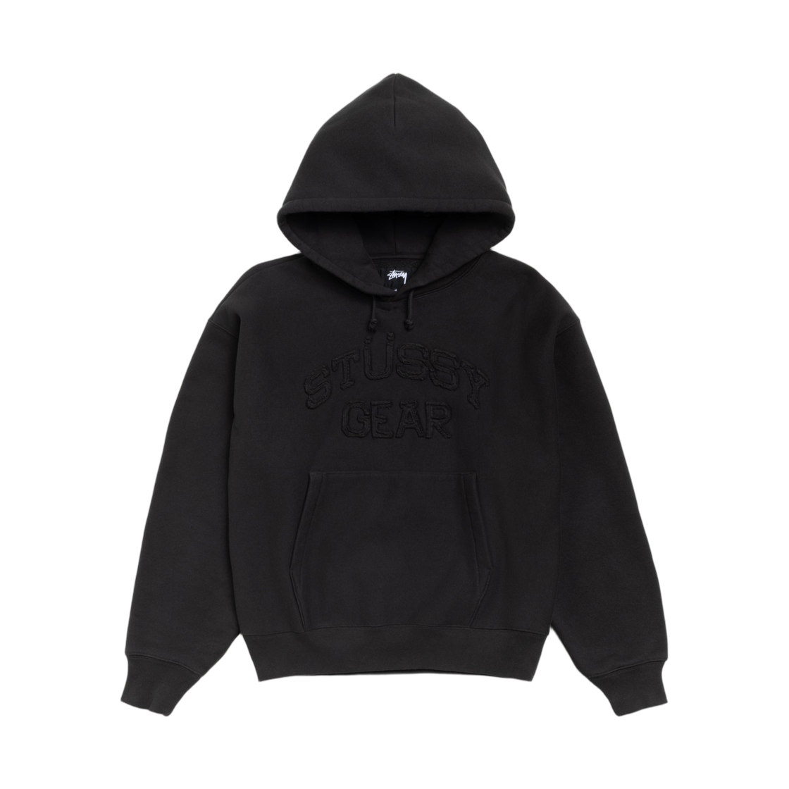 118604 Stussy Gear Applique Hoodie Black