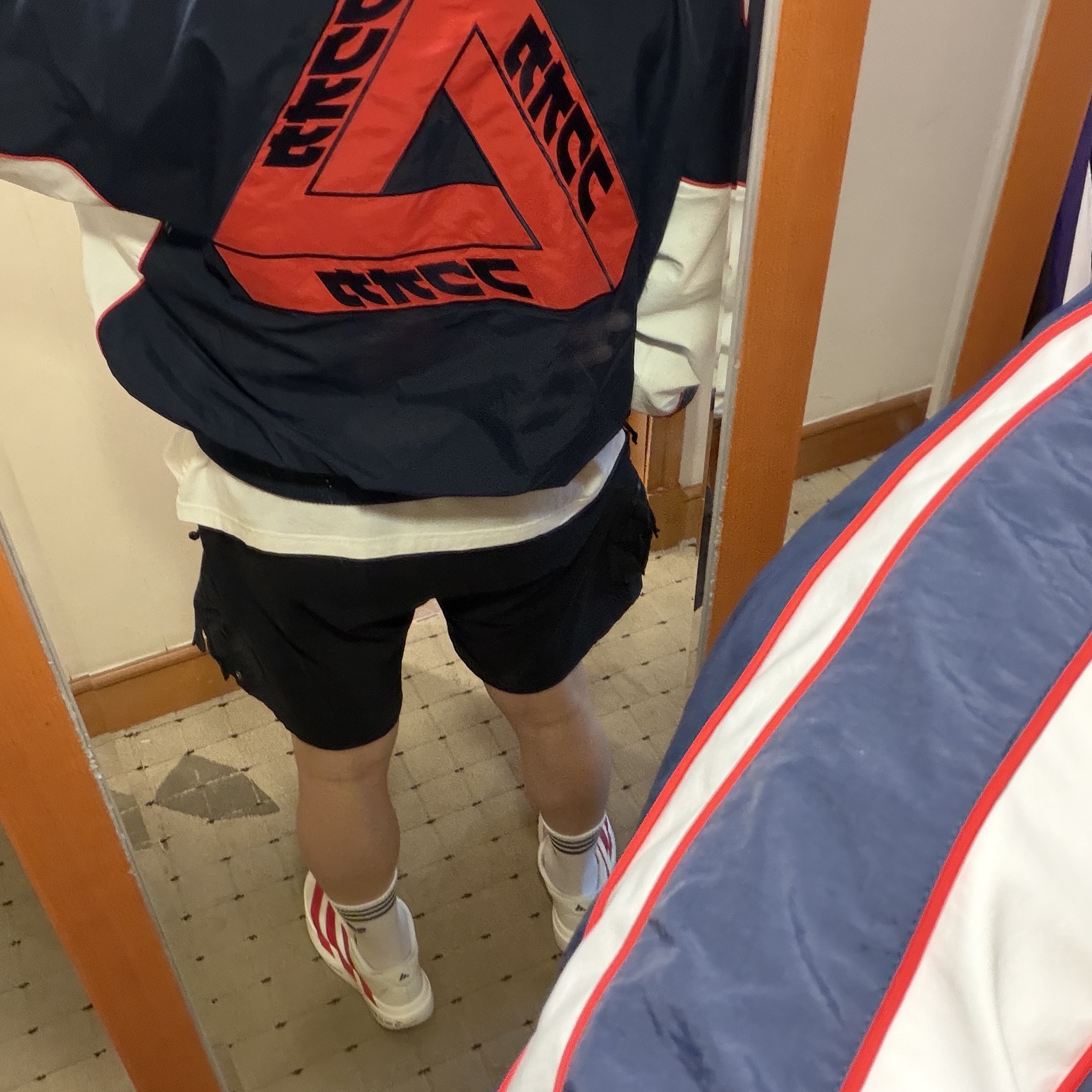 Palace Fukuoka Track Jacket Navy - 25FW 착용 스타일