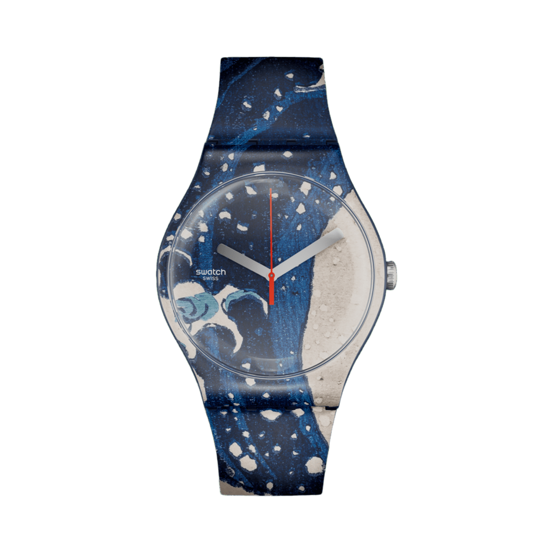 SUOZ351 Swatch x Katsushika Hokusai The Great Wave off Kanagawa & Astrolabe 41mm Quartz Blue