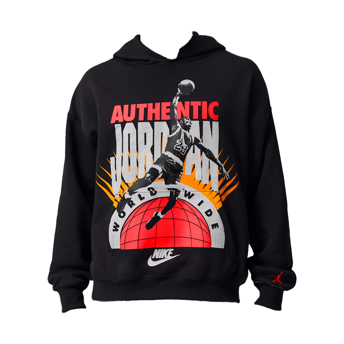 IF1844-045 Jordan Brooklyn Fleece Pullover Hoodie Off Noir Infrared 23 (IF1844-045)