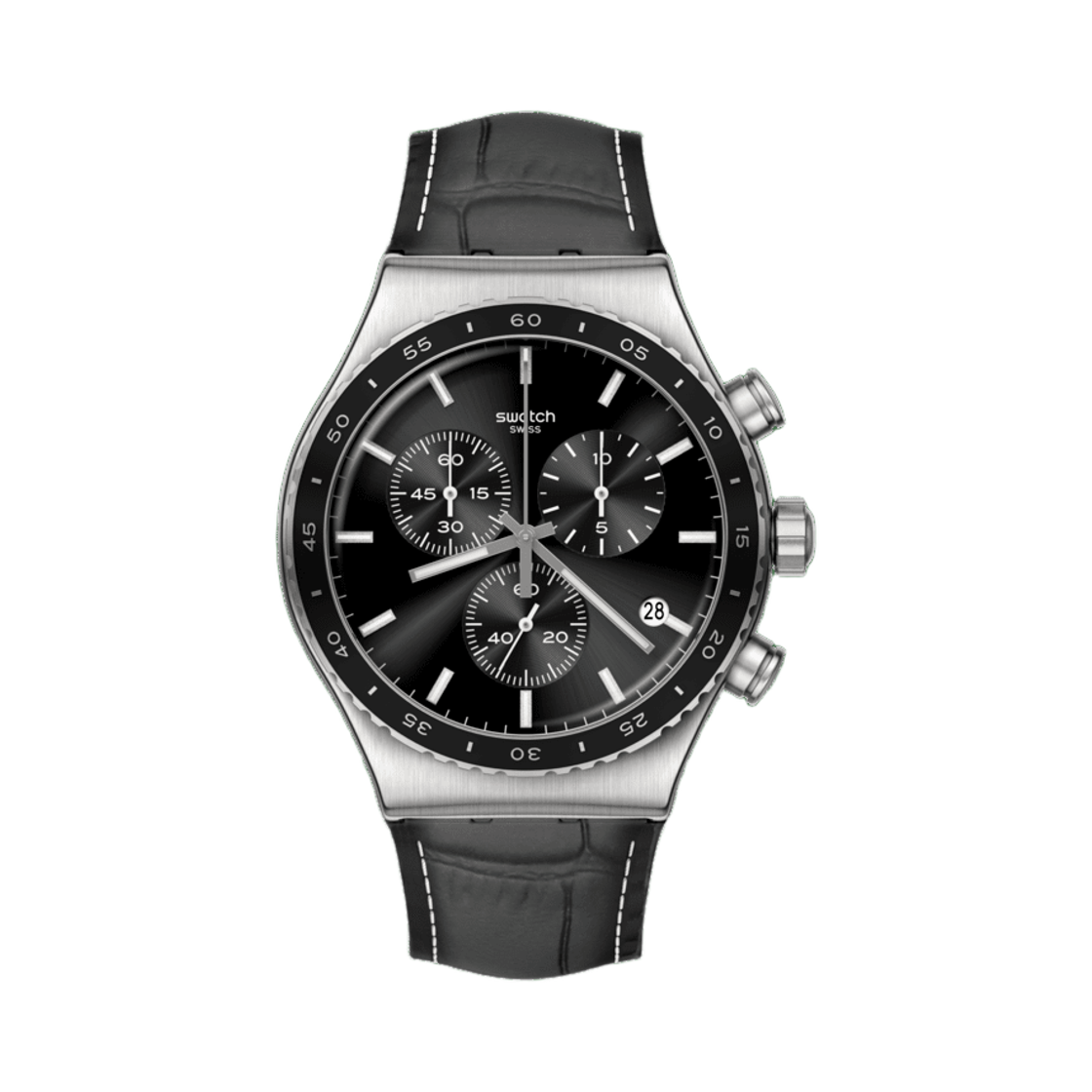 스와치 아이러니 앳 나이트 43mm 쿼츠 블랙(Swatch Irony At Night 43mm Quartz Black) - 1