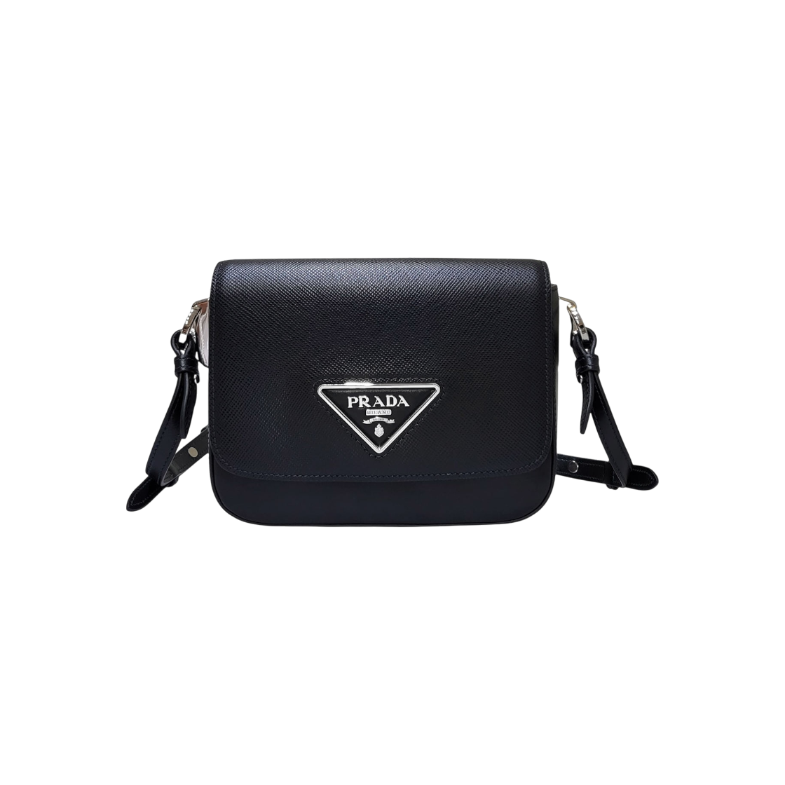ITCQKP4E3A52 Prada Triangle Logo Saffiano Flap Shoulder Bag