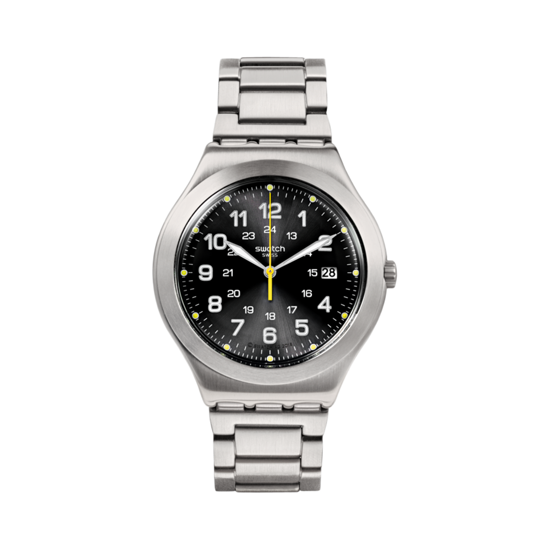 스와치 해피 조 라임 41mm 쿼츠 실버 블랙(Swatch Happy Joe Lime 41mm Quartz Silver Black)