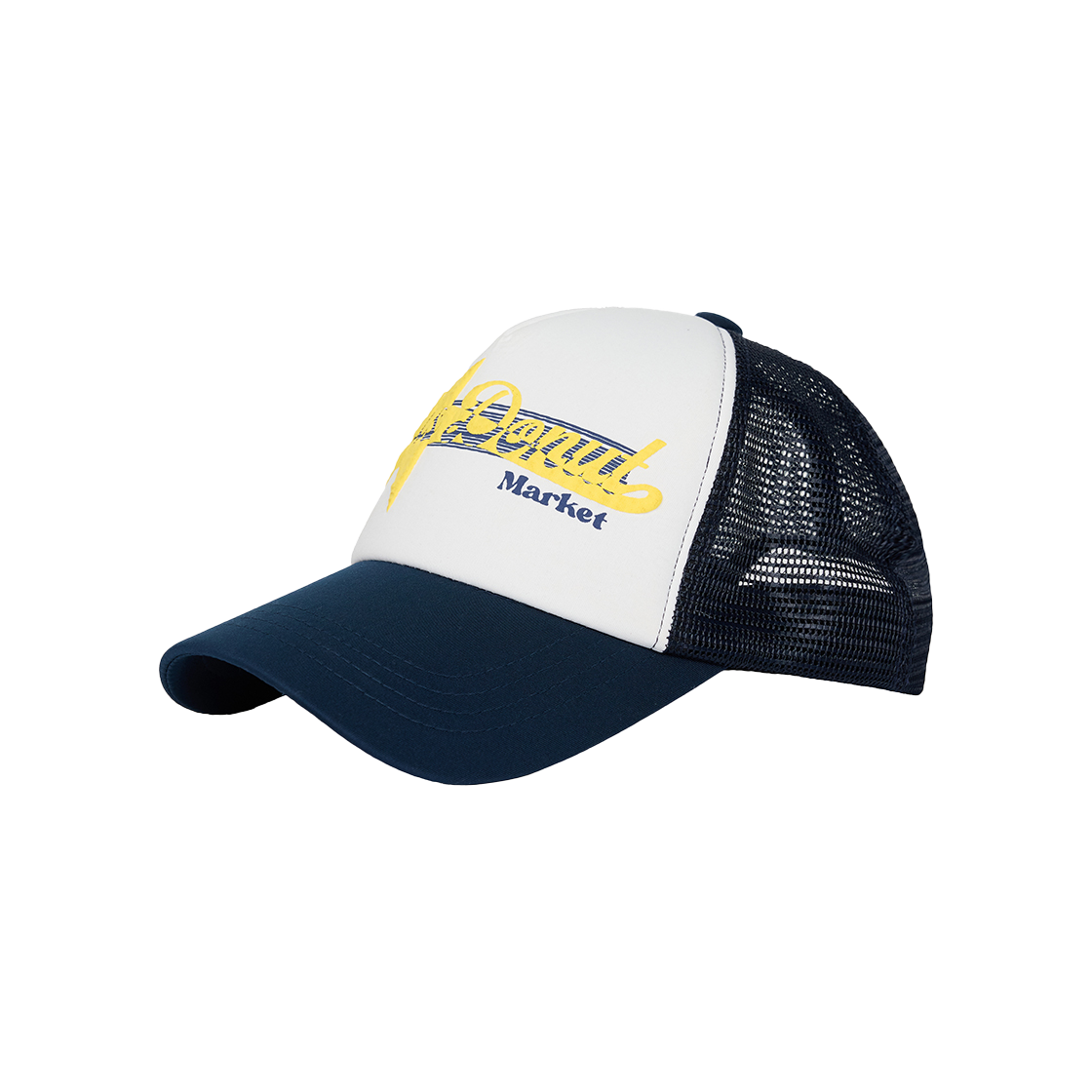 25SSCDMBC02NVY Cactusdonutmarket Logo Star Mesh Ball Cap - Navy
