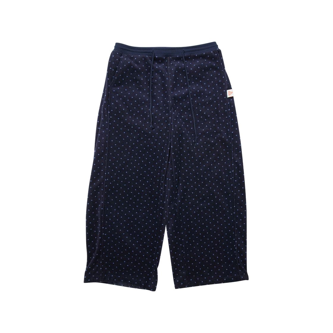 G74301_NV GORT Pattern Fleece Wide Sweat Pants Navy