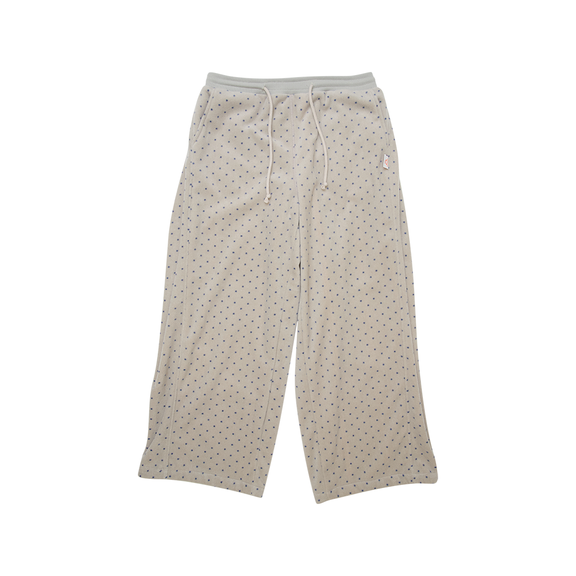 G74301_BG GORT Pattern Fleece Wide Sweat Pants Beige