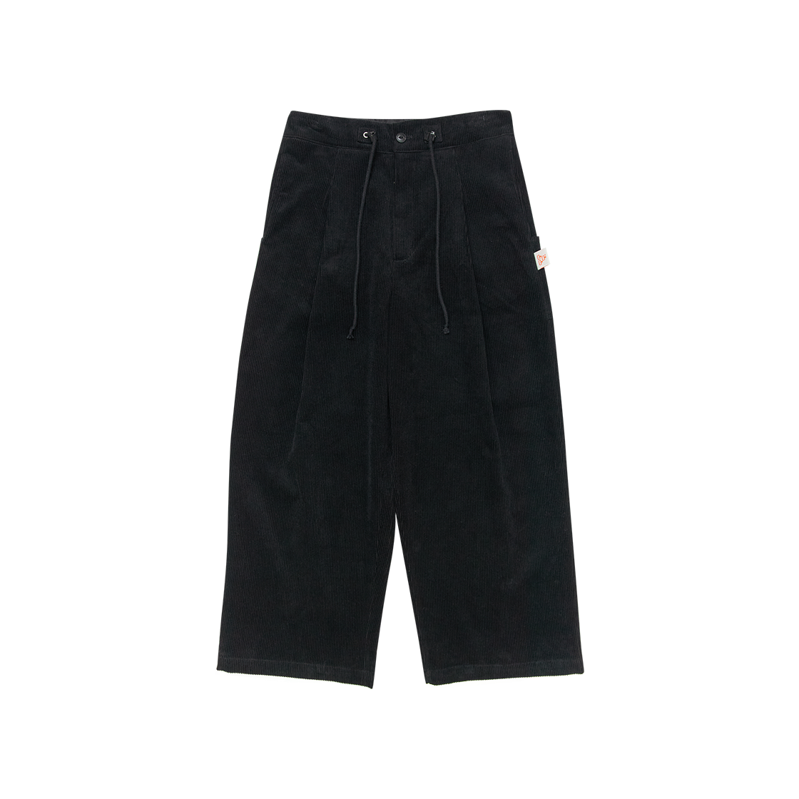G74304_BK GORT Corduroy Wide Work Pants Black