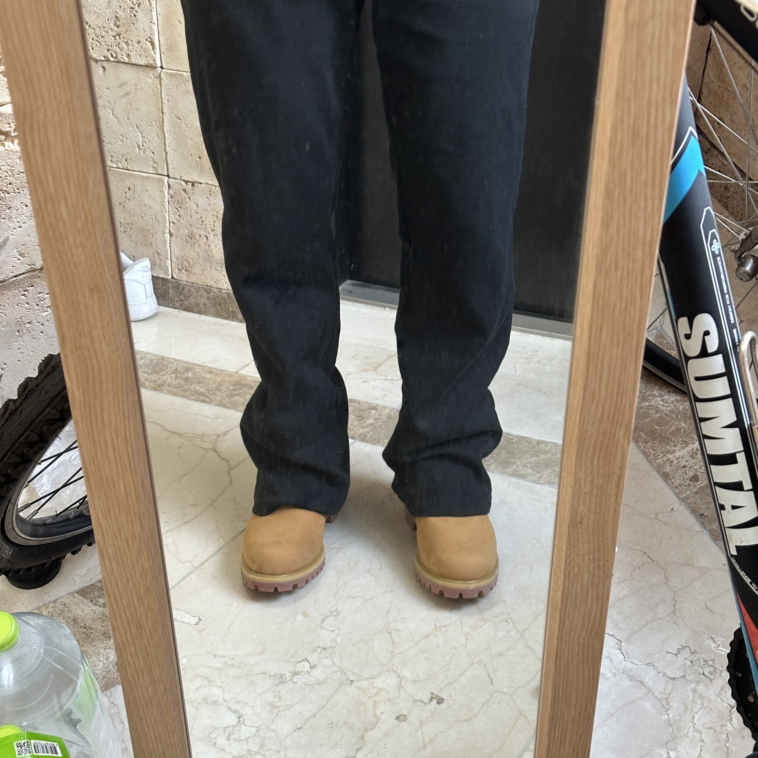 Timberland Premium 6 inch Waterproof Boot Wheat Nubuck - Wide 착용 스타일 - 2