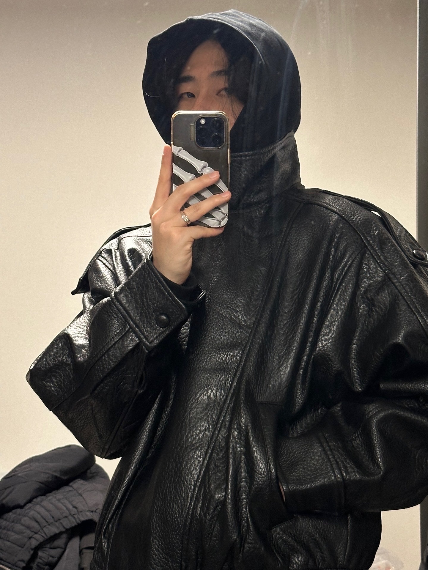 noun Quilted Jumper Black, Undermycar Mu.30 Anti Fxxking Logo Play Stretch Flare Black Jeans 착용 스타일 - 8