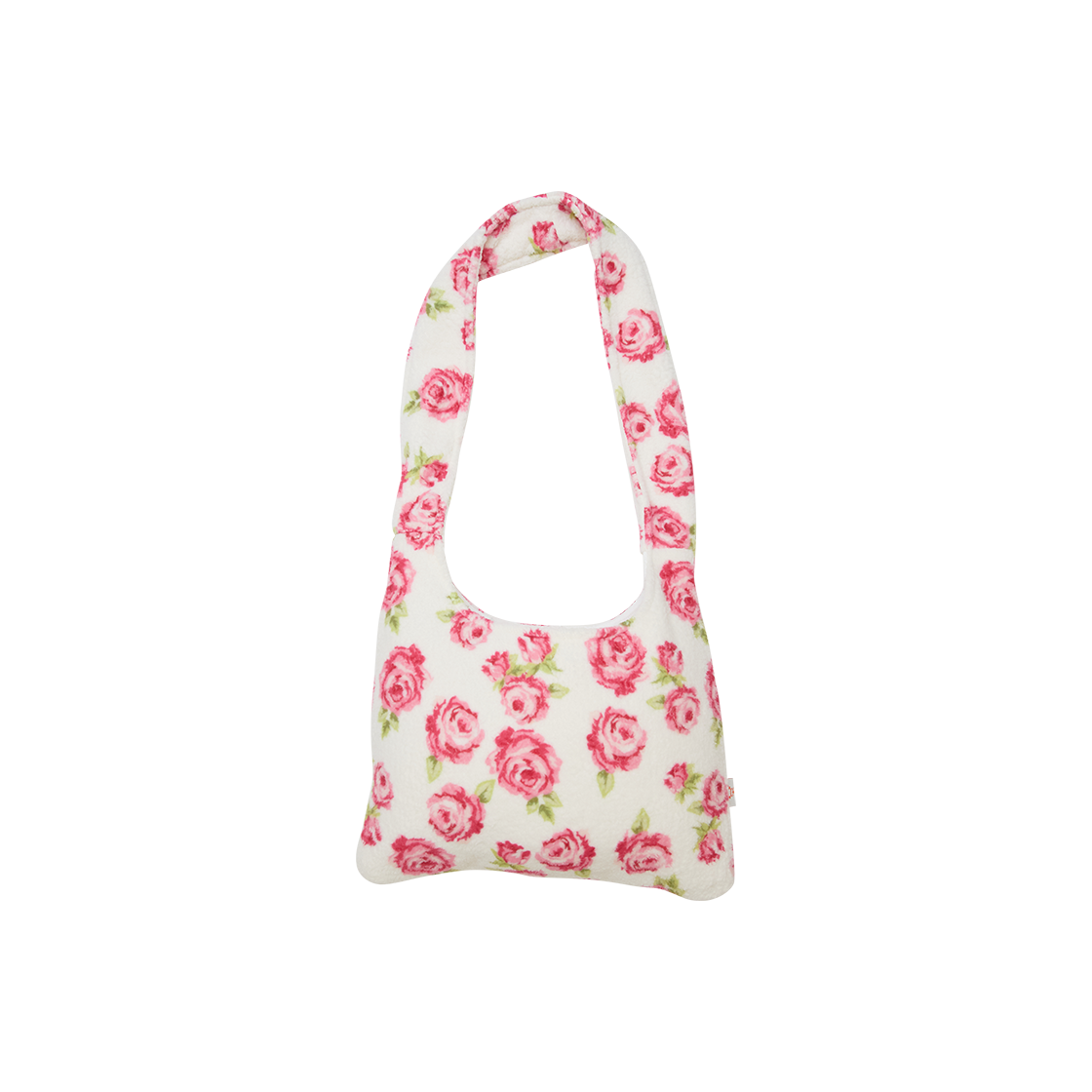 G74502_IV GORT Pattern Fleece Shoulder Bag Ivory