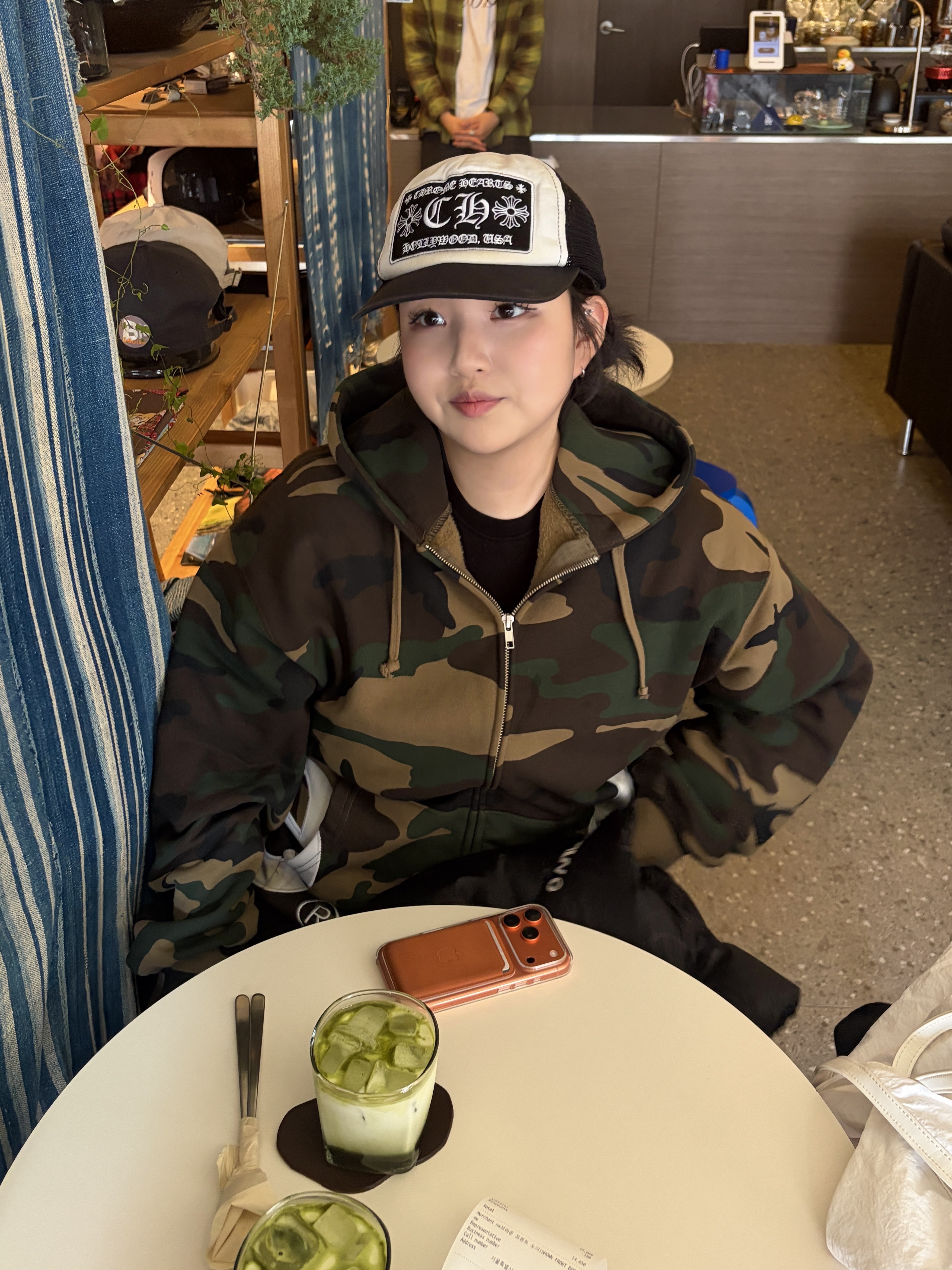 Supreme Big Logo Zip Up Hooded Sweatshirt Woodland Camo - 25SS, Chrome Hearts CH Hollywood Trucker Hat Black White ์ฐฉ์ฉ ์คํ์ผ - 2