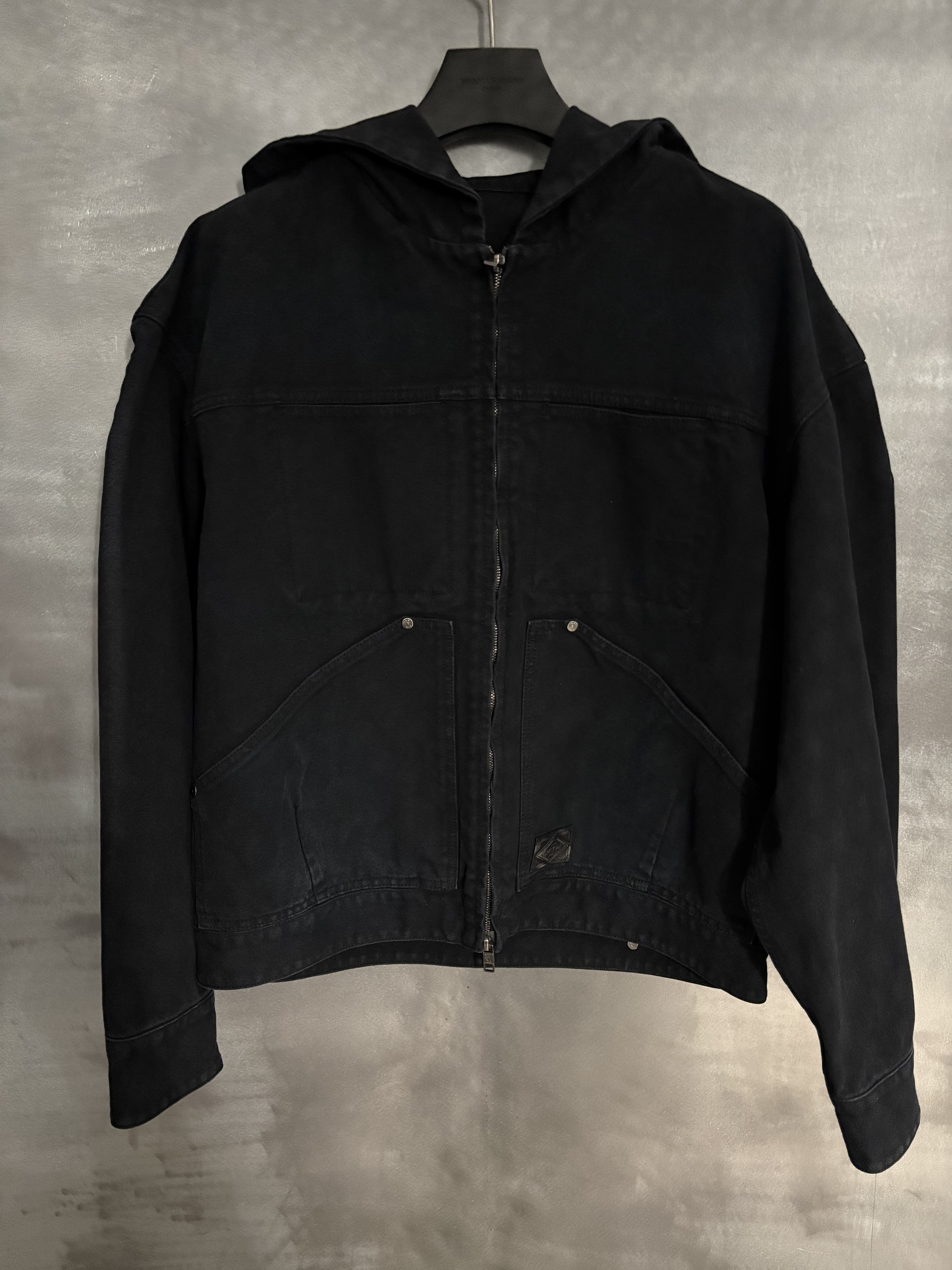 Wooyoungmi Merry Go Round Back Logo Hooded T-Shirt Black - 26SS, Wooyoungmi Merry Go Round Back Logo T-Shirt Black - 26SS 착용 스타일 - 6