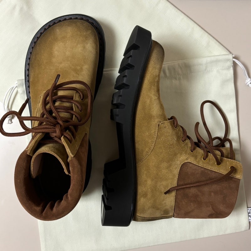 Loewe Sierra Leather Ankle Boots Tobacco Brown 착용 스타일 - 4